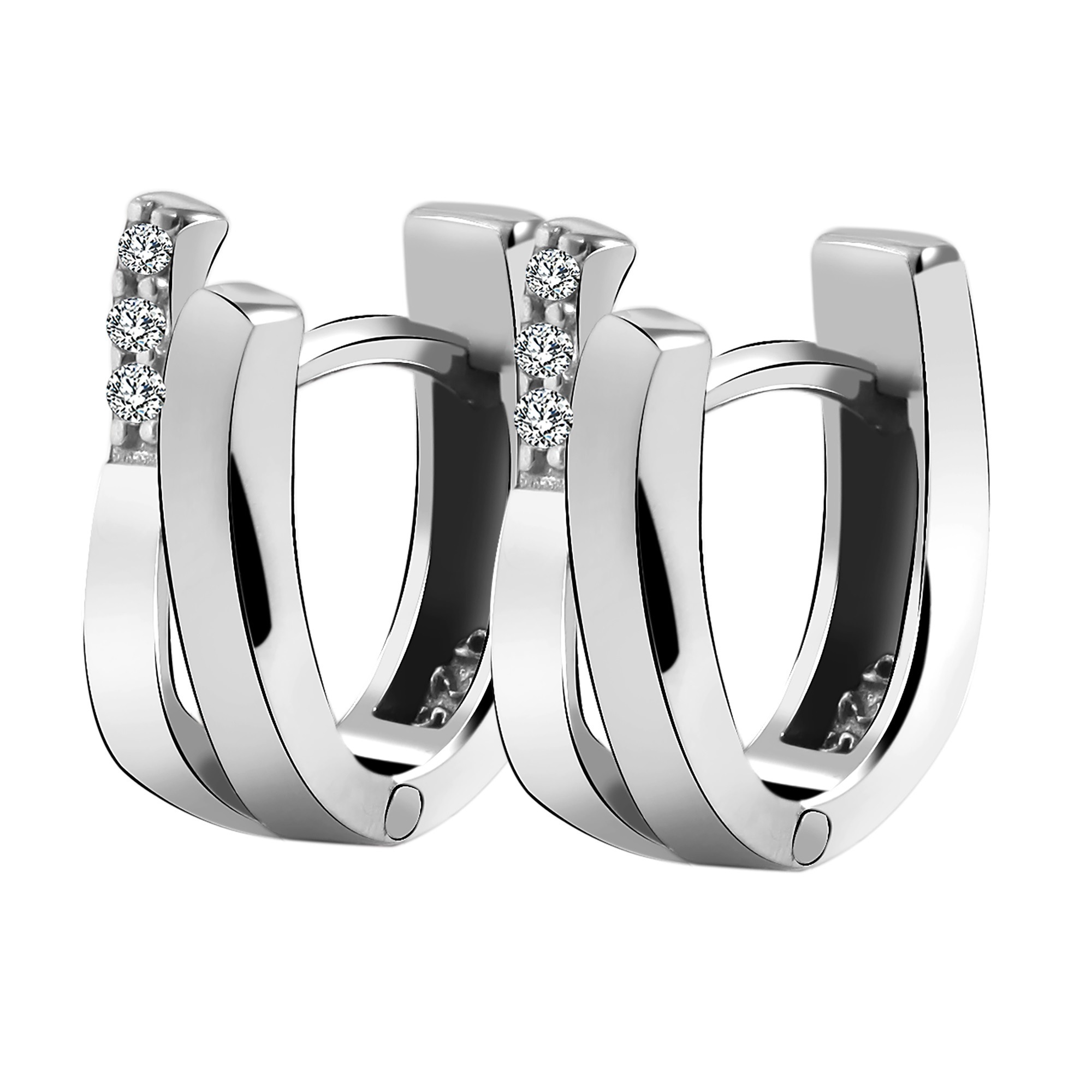 Adelia´s Paar Creolen »Creolen aus 925 Silber mit Zirkonia 15 cm«