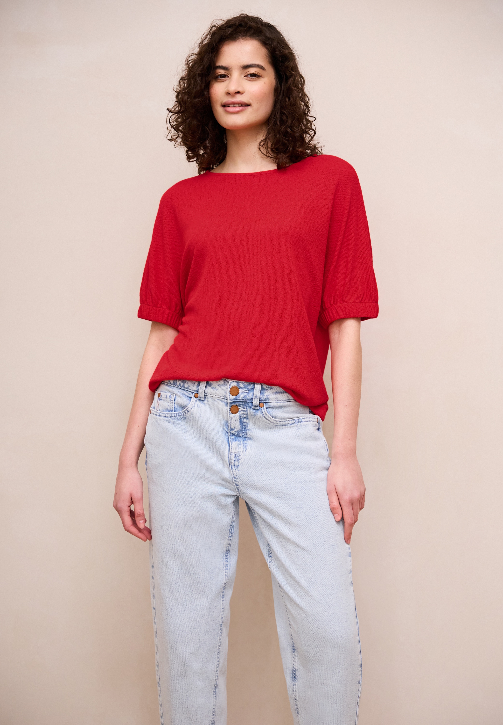 STREET ONE STUDIO T-Shirt Rundhalsausschnitt günstig online kaufen