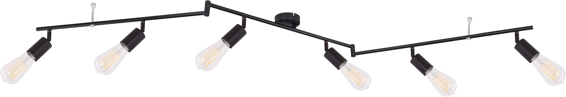 GLOBO LIGHTING Deckenstrahler »MARTHA«, Leuchtmittel E27 | ohne Leuchtmittel, Deckenspot/beweglich/schwarz/ohne Schirm/Flur/Wohnzimmer/Essbereich