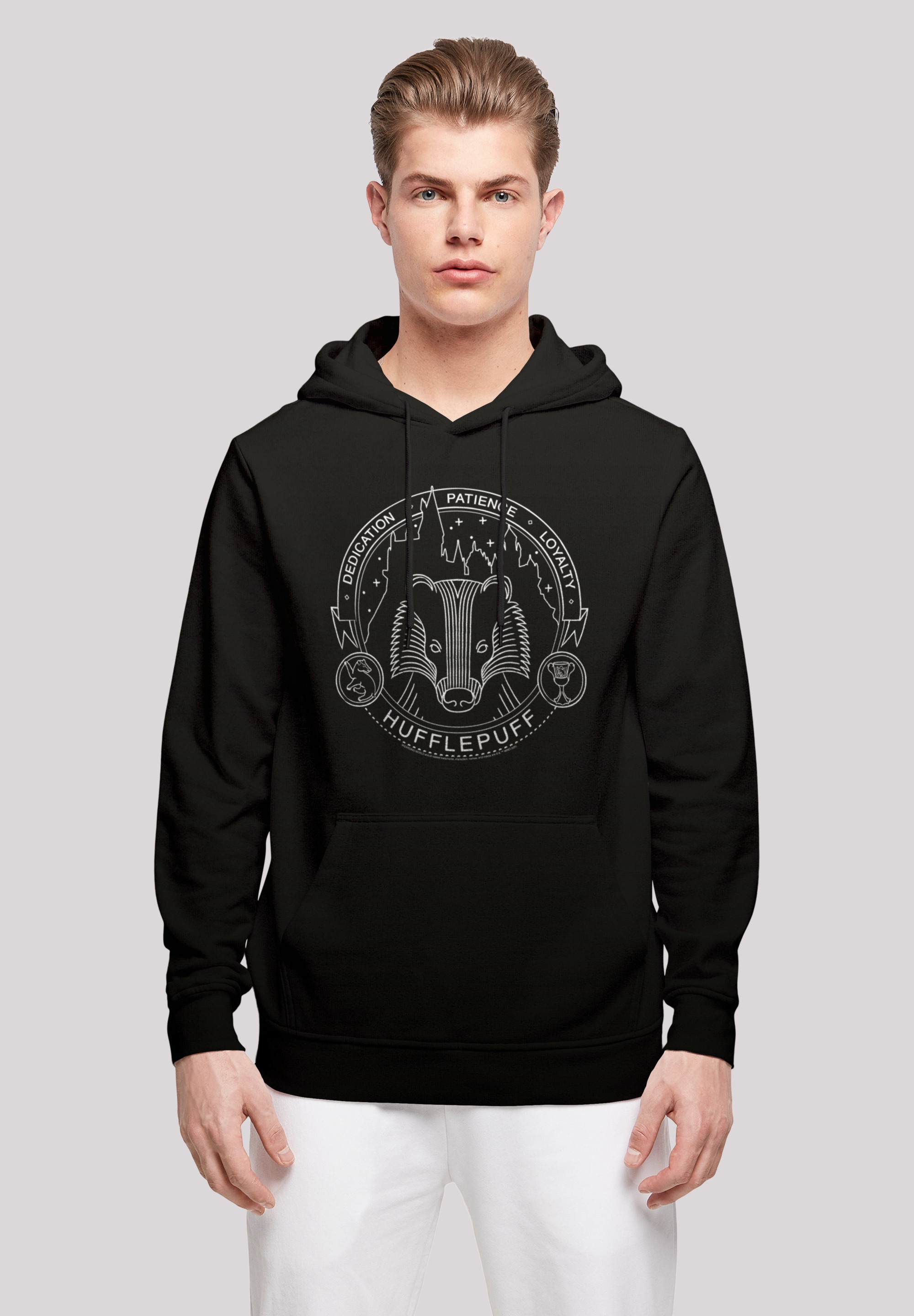 F4NT4STIC Kapuzenpullover "Harry Potter Hufflepuff Seal", Print