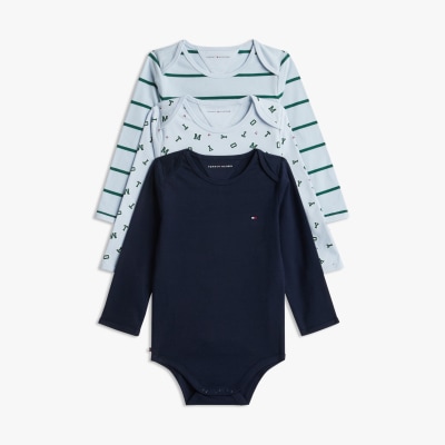 Tommy Hilfiger Langarmbody »3 PACK COMBI BODYSUIT LS« Packung, 3 Regular Fit, weiche Baumwollmischung, für Babys