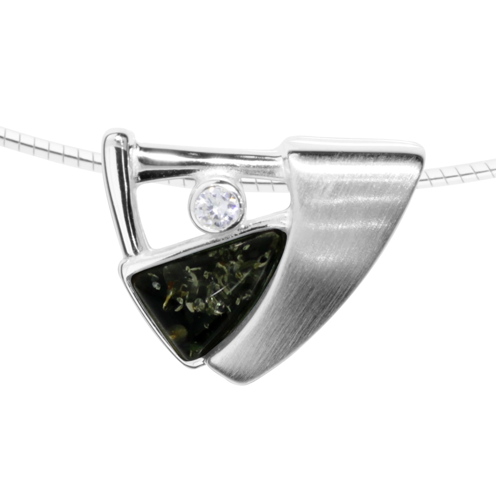 OSTSEE-SCHMUCK Kette mit Anhänger »- Sigri - Silber 925/000 - Bernstein/Zirk.«
