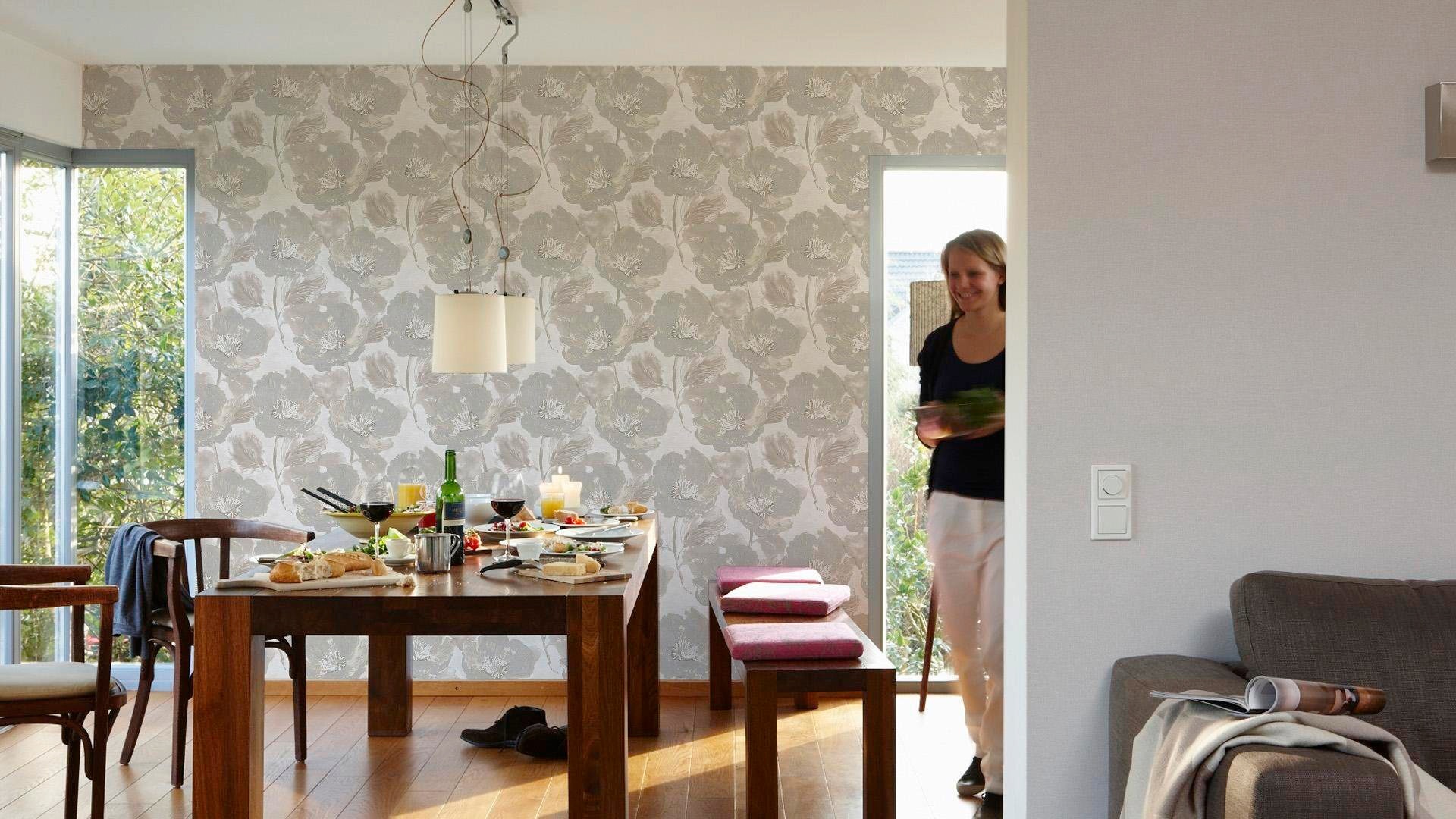 living walls Vliestapete »Majestic«, uni-einfarbig-unifarben, Vlies Vinyl Wand Decke Schräge Tapeten Wohnzimmer Schlafzimmer Küche