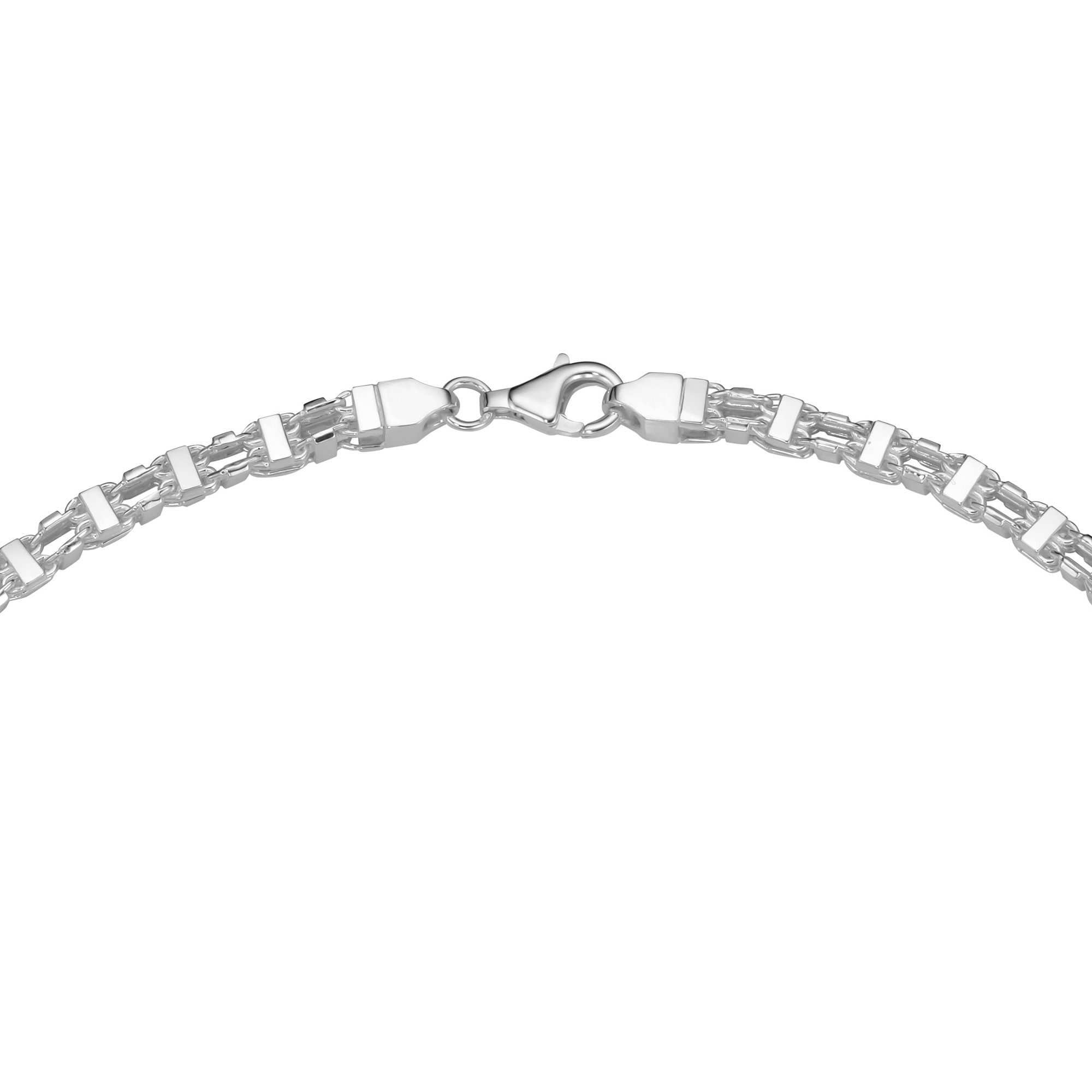 Smart Jewel Silberkette »Fantasiekette 4-kant diamantiert, massiv, Silber 925«