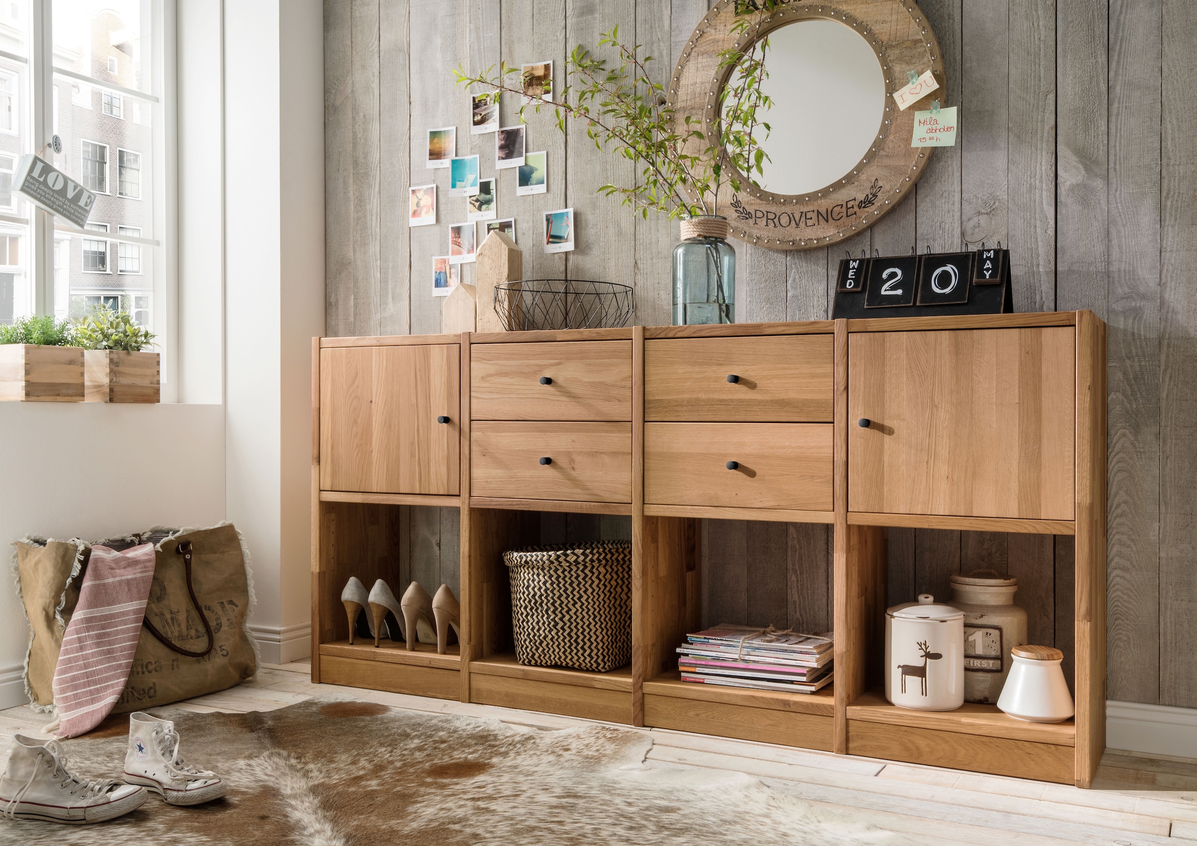 Home affaire Sideboard "Ecko, vielseitig als Bücher-, Wohn- oder Aufbewahrungsregal einsetzbar" Modulares Regalsystem mit vielseitigen Gestaltungsmöglichkeiten