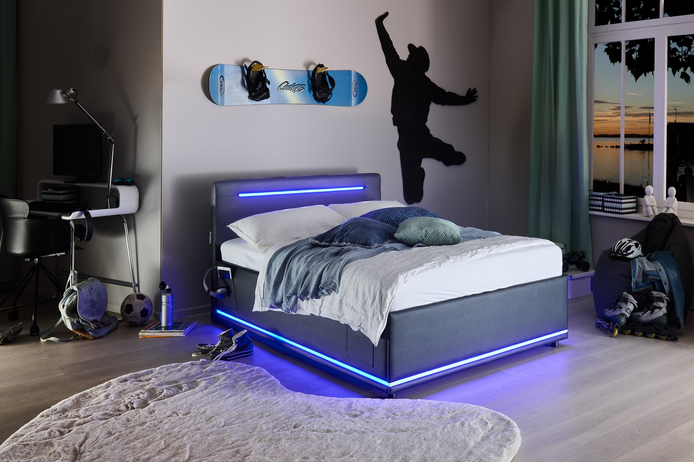 meise.möbel Polsterbett "CIRCLE inkl. LED-Beleuchtung & USB-Anschluss, wahl günstig online kaufen