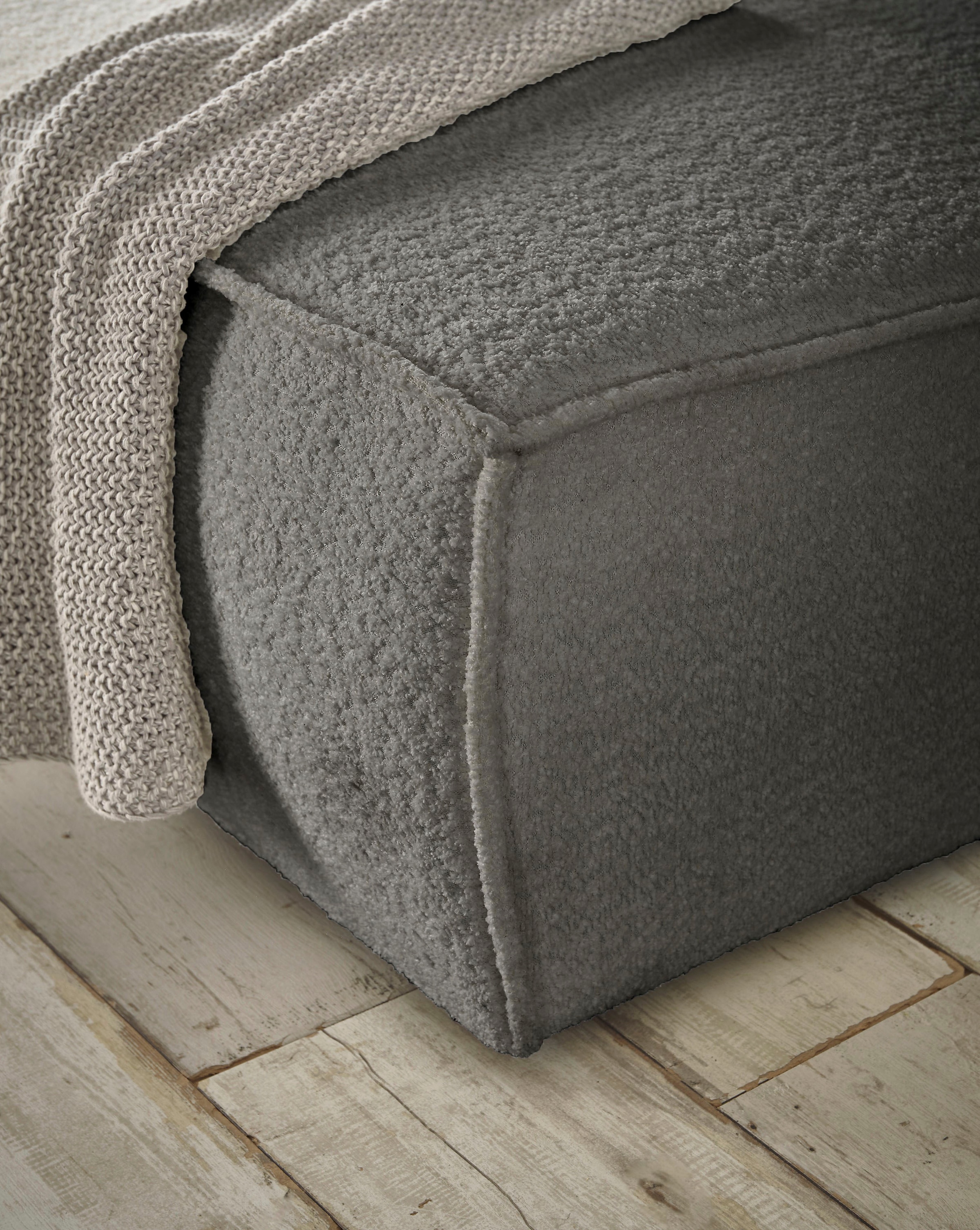 andas Wohnlandschaft »FINNLEY U-Form XXL 329 cm, Schlafsofa, Schlaffunktion m. Bettkasten«, (194/139 cm), Bouclé, Struktur und Cord