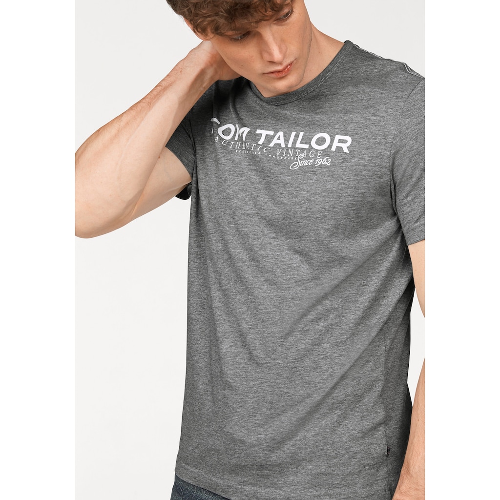 TOM TAILOR Rundhalsshirt, mit Logoprint