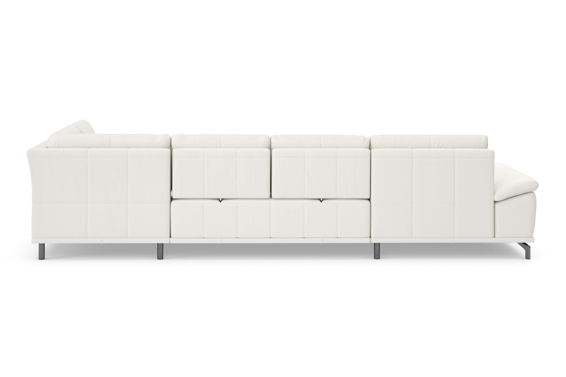 Places of Style Wohnlandschaft »Costello U-Form, mit Sitztiefenverstellung, Armteilverstellung und«, 3 Nierenkissen, optional Bettfunktion und Bettkasten