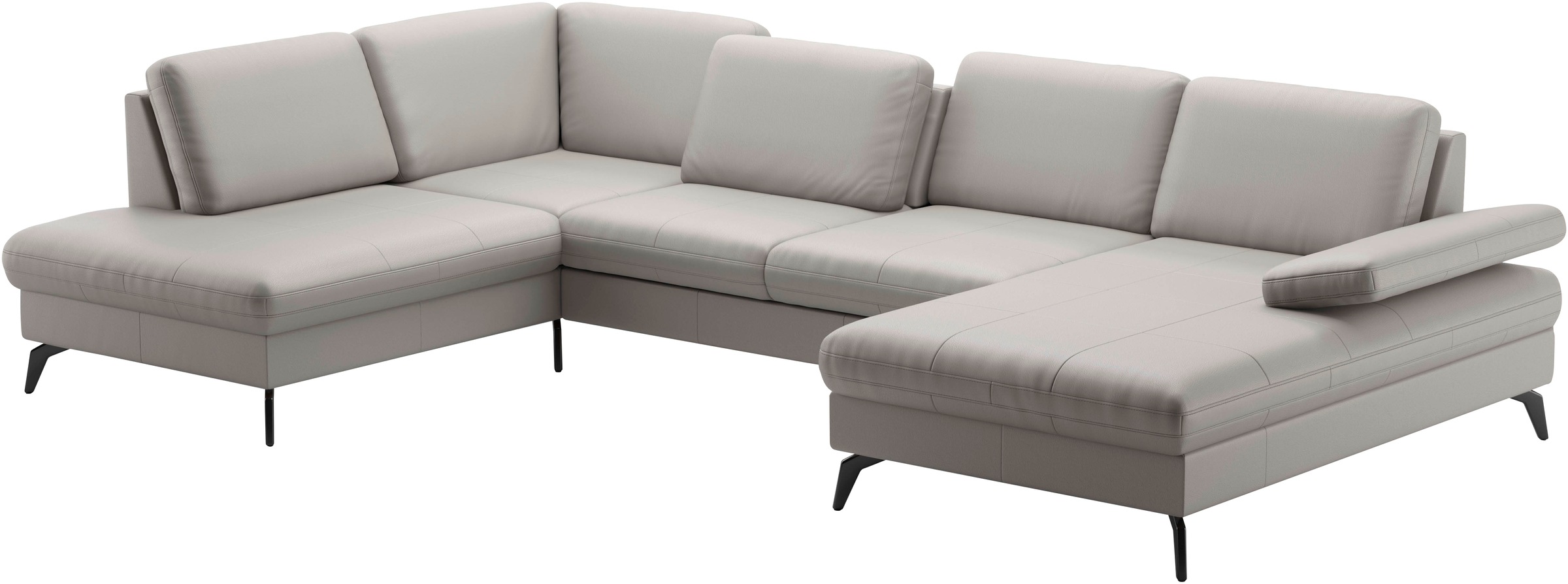 sit&more Wohnlandschaft »Morris U-Form, inkl. Sitztiefenverstellung«, wahlweise mit Armteilverstellung, Bettfunktion & Bettkasten