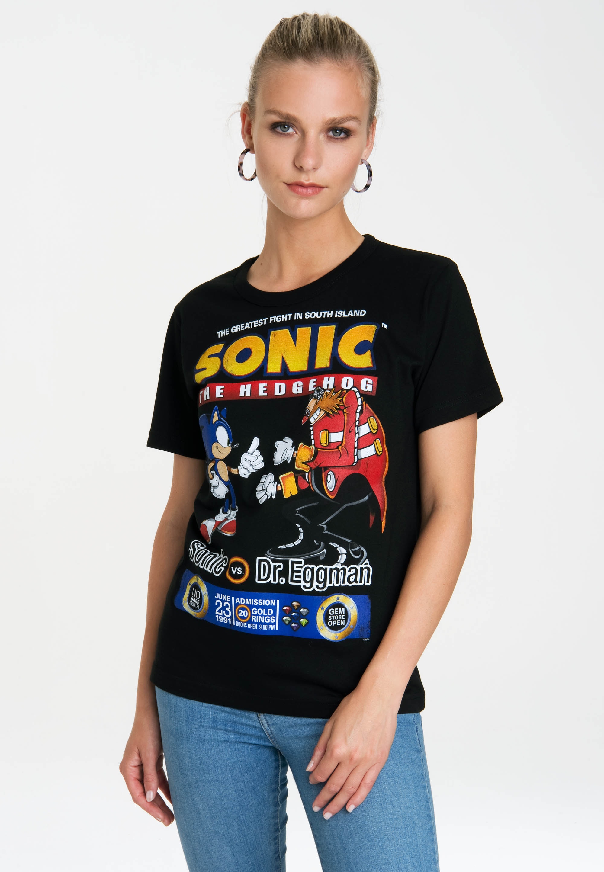 T-Shirt »Sonic vs. Dr. Eggman«, mit lizenziertem Originaldesign