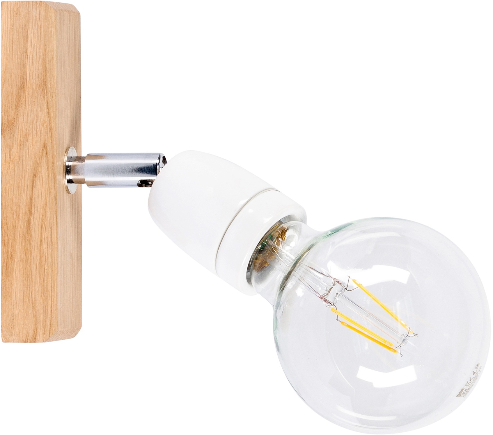 BRITOP LIGHTING Wandleuchte »Porcia«, 1 flammig, Leuchtmittel E27 | ohne Leuchtmittel-Leuchtmittel wechselbar, Dekorative Leuchte aus Ceramik auf Holzbasis, FSC® Zertifiziert