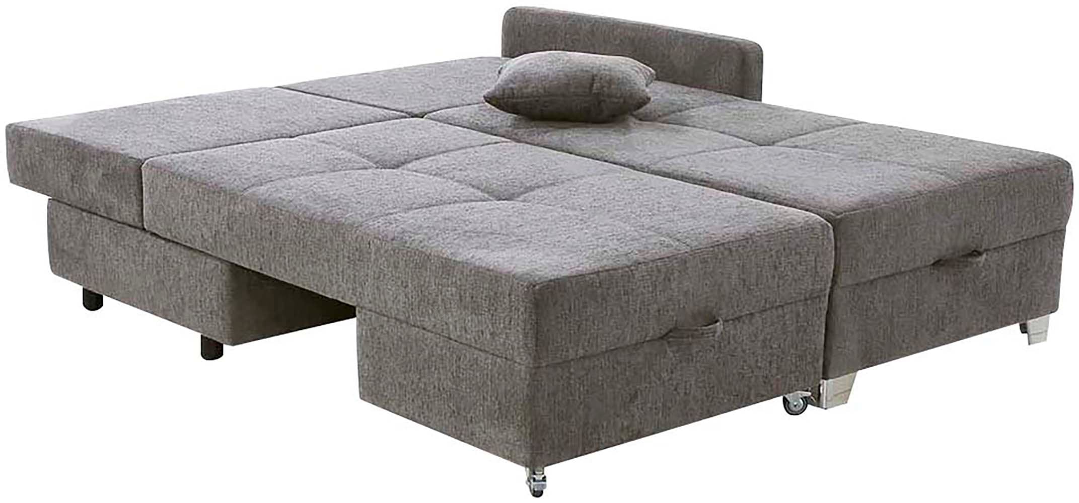 Jockenhöfer Gruppe Ecksofa »Lemberg, Dreh-Schwenk-Ottomane«, inklusive Relax- und Schlaffunktion, Ottomane links/ rechts montierbar