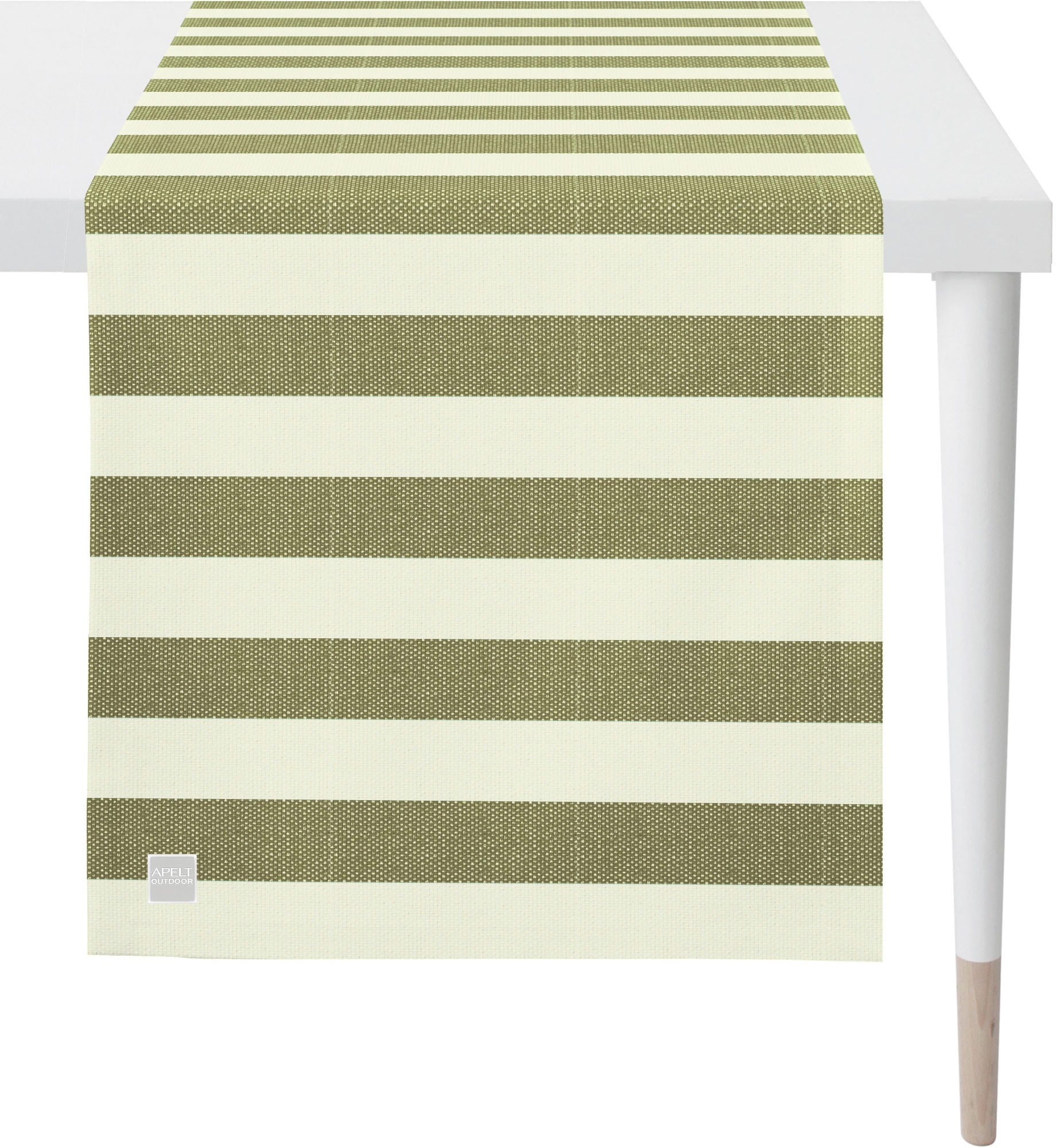 Tischläufer APELT, B:46cm L:140cm, grün, Polyester, Tischdecken, "3967 Outdoor, Sommerdeko, Sommer", Jacquardgewebe