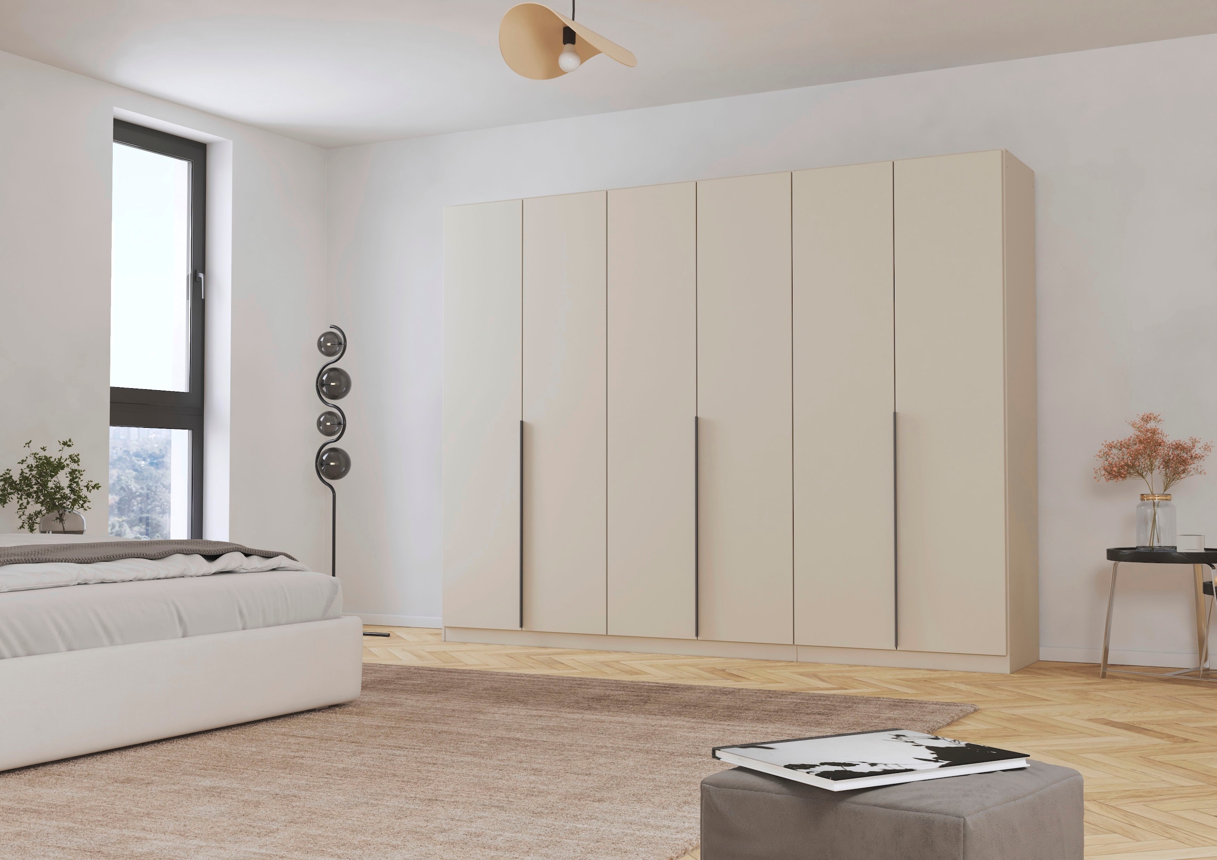 rauch Drehtürenschrank »Kleiderschrank Schrank Garderobe AGORDO TOPSELLER Schlafzimmer«, (in zwei Griff-Farben mit Dekor- oder Hochglanzfront), durchdachte Innenausstattung, in 6 Breiten und 2 Höhen MADE IN GERMANY