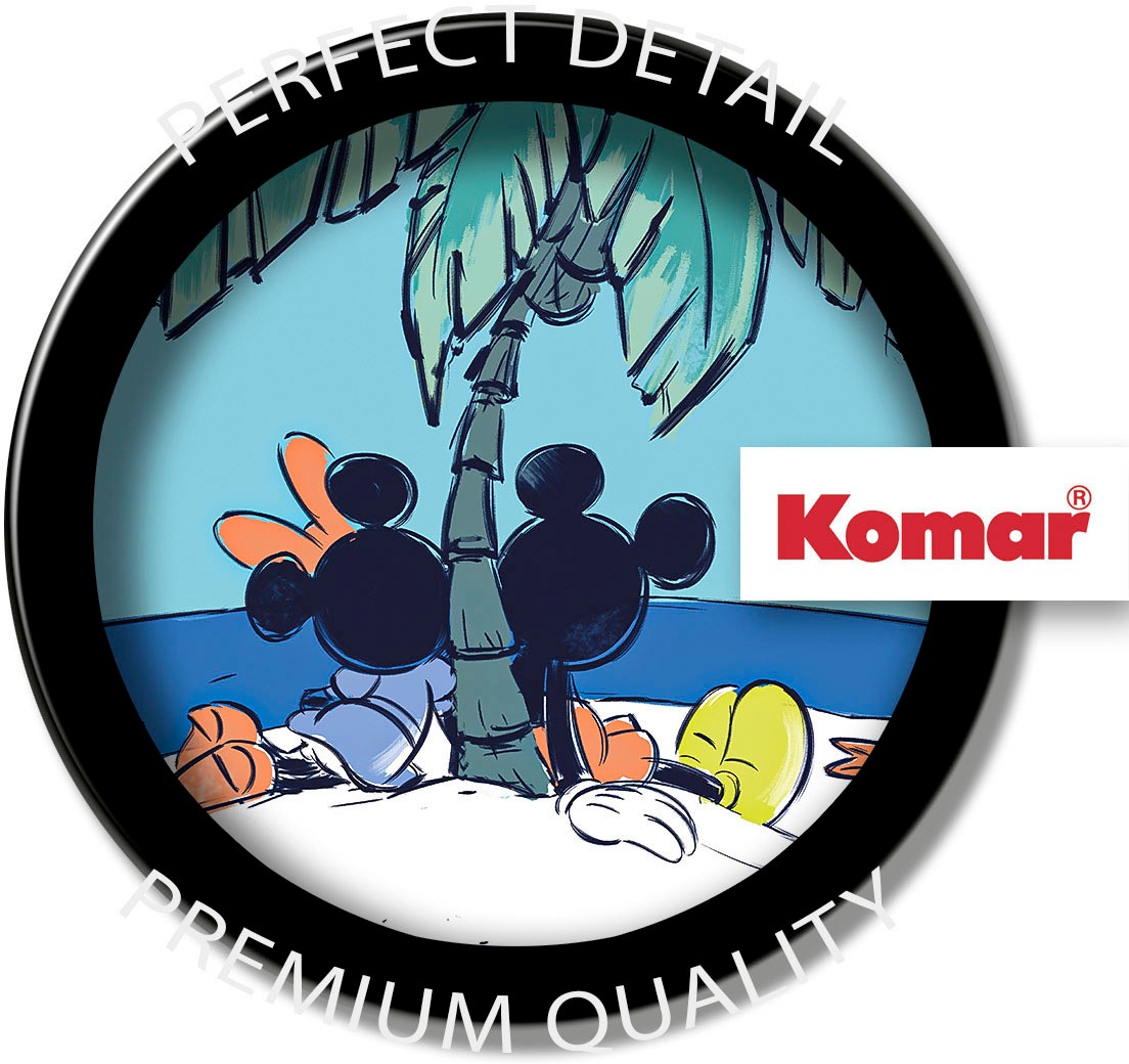 Thumbnail - Komar Wandtattoo "selbstklebendes Vlies, Mickey and Minnie Beach Vacation,Gr.125x125 cm" rund und selbstklebend