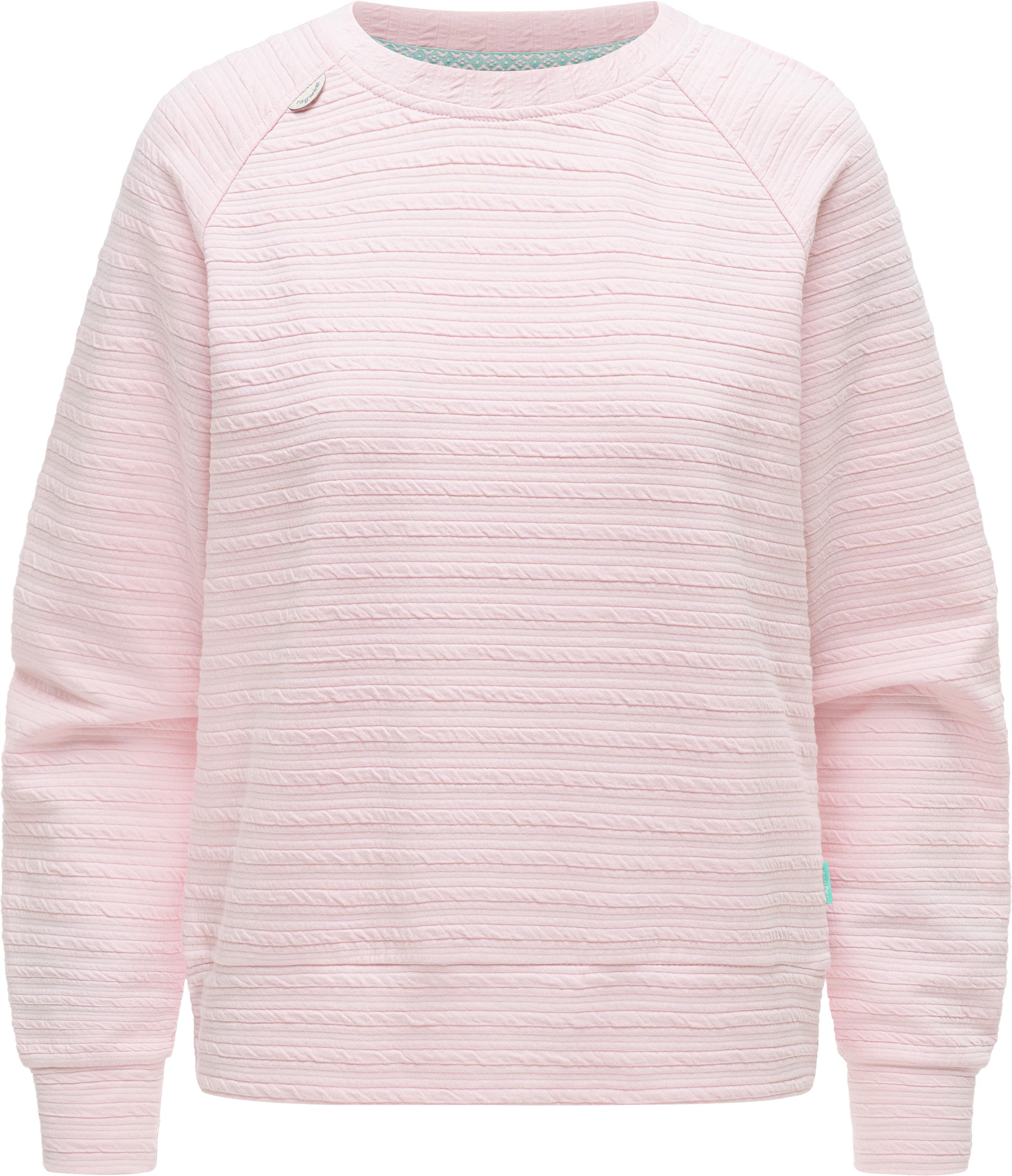 Ragwear Rundhalspullover "Joann Crepe" Leichter Pullover mit gestreifter Prägung