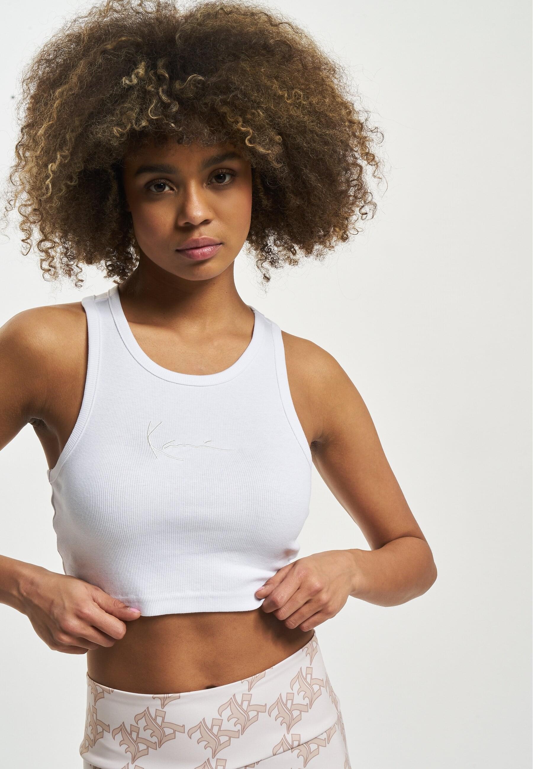Karl Kani T-Shirt »Karl Kani Damen KW232-032-2 KK Small Signature Racer Rib Top«, (1 tlg.)