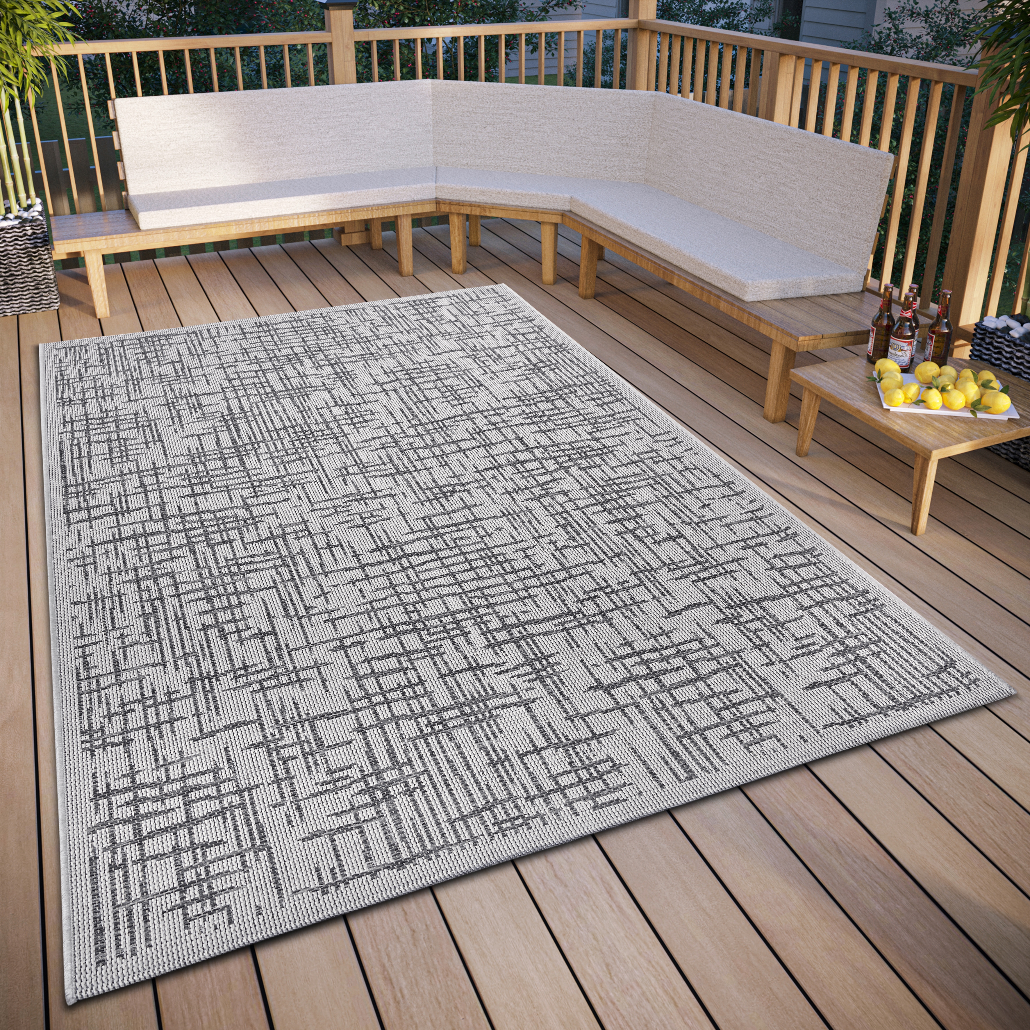 HANSE Home "Telu" rechteckig 6 mm Höhe strapazierfähig, pflegeleicht, robust, In- und Outdoor, wetterfest