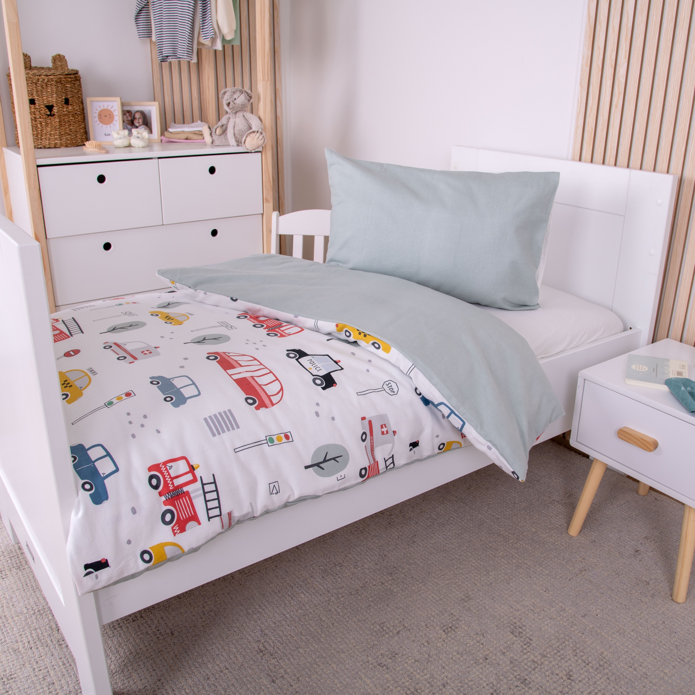 Baby Best Wendebettwäsche "babybest Fahrzeuge" 2 Stk. tlg. mit niedlichem A günstig online kaufen