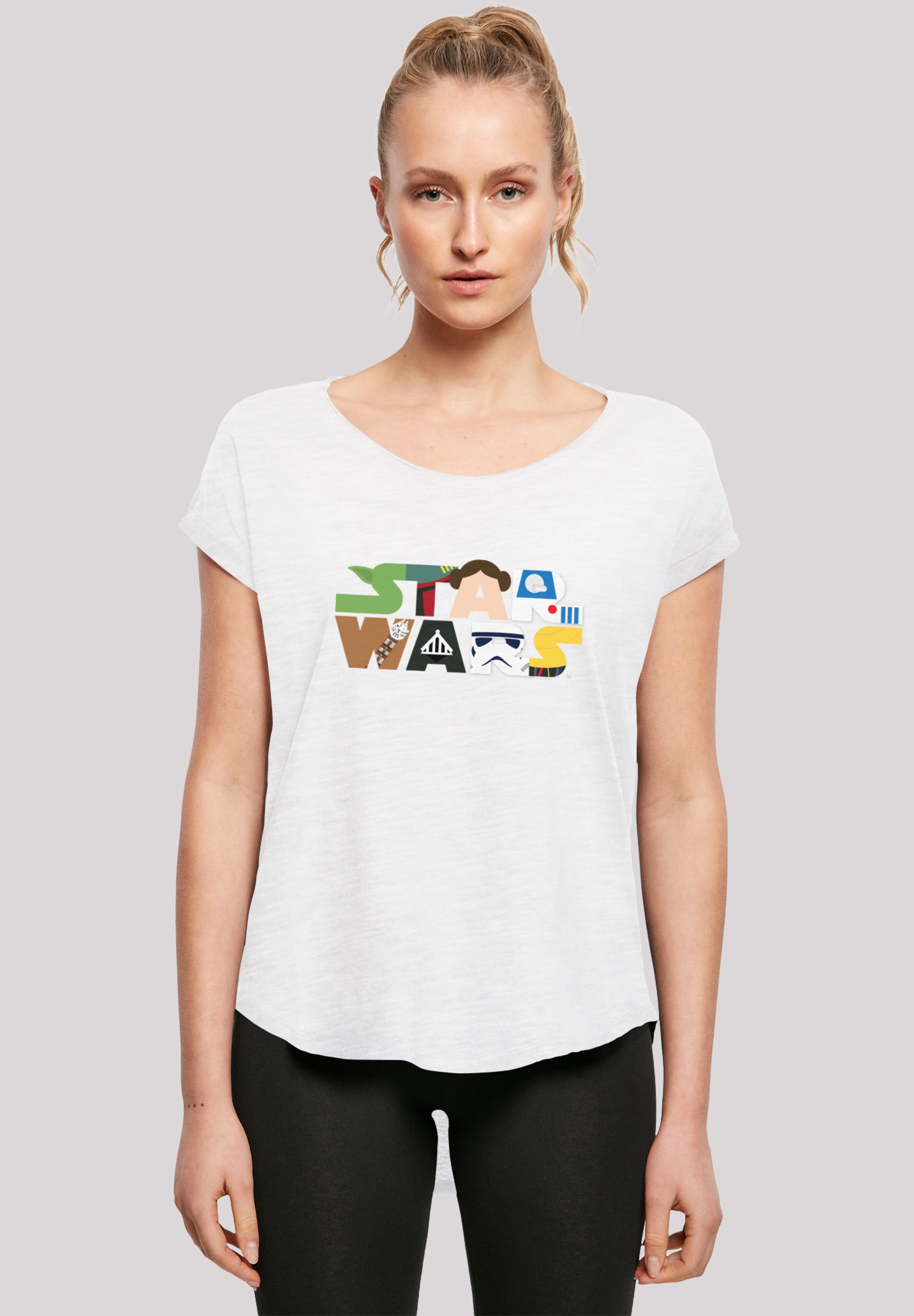 F4NT4STIC Kurzarmshirt »Damen Star Wars Character Logo with Ladies Long  Slub Tee«, (1 tlg.) online bestellen | BAUR