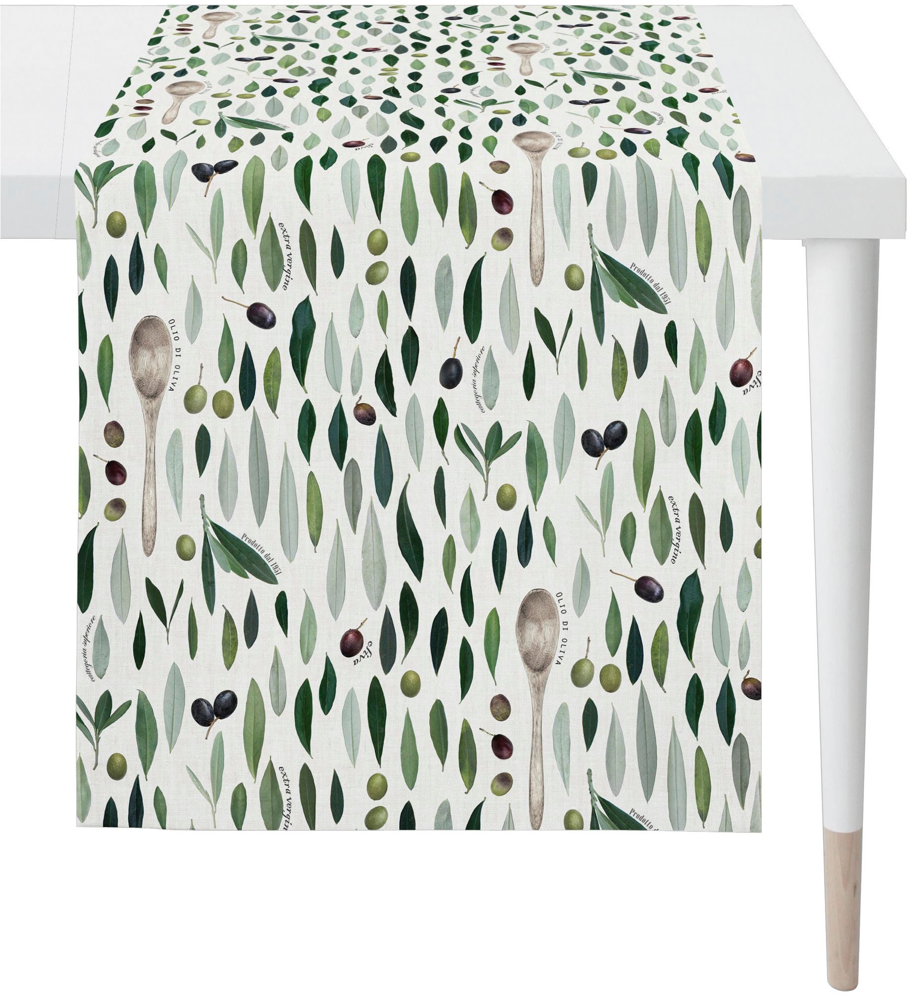 APELT Tischdecke "7007" Olivendesign als all-over