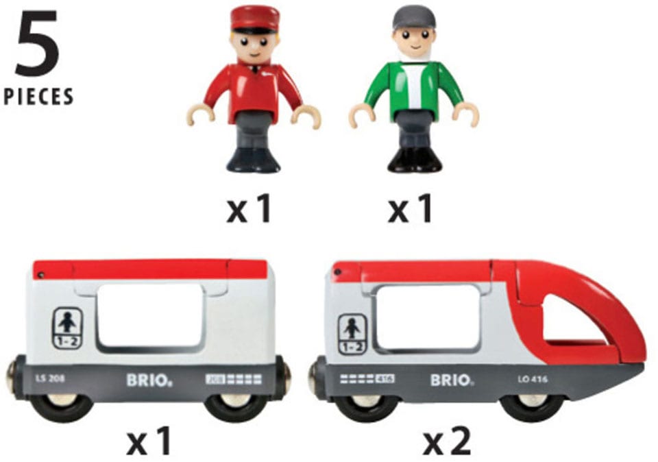 BRIO® Spielzeug-Eisenbahn »BRIO® WORLD, Roter Reisezug«, FSC® - schützt Wald - weltweit