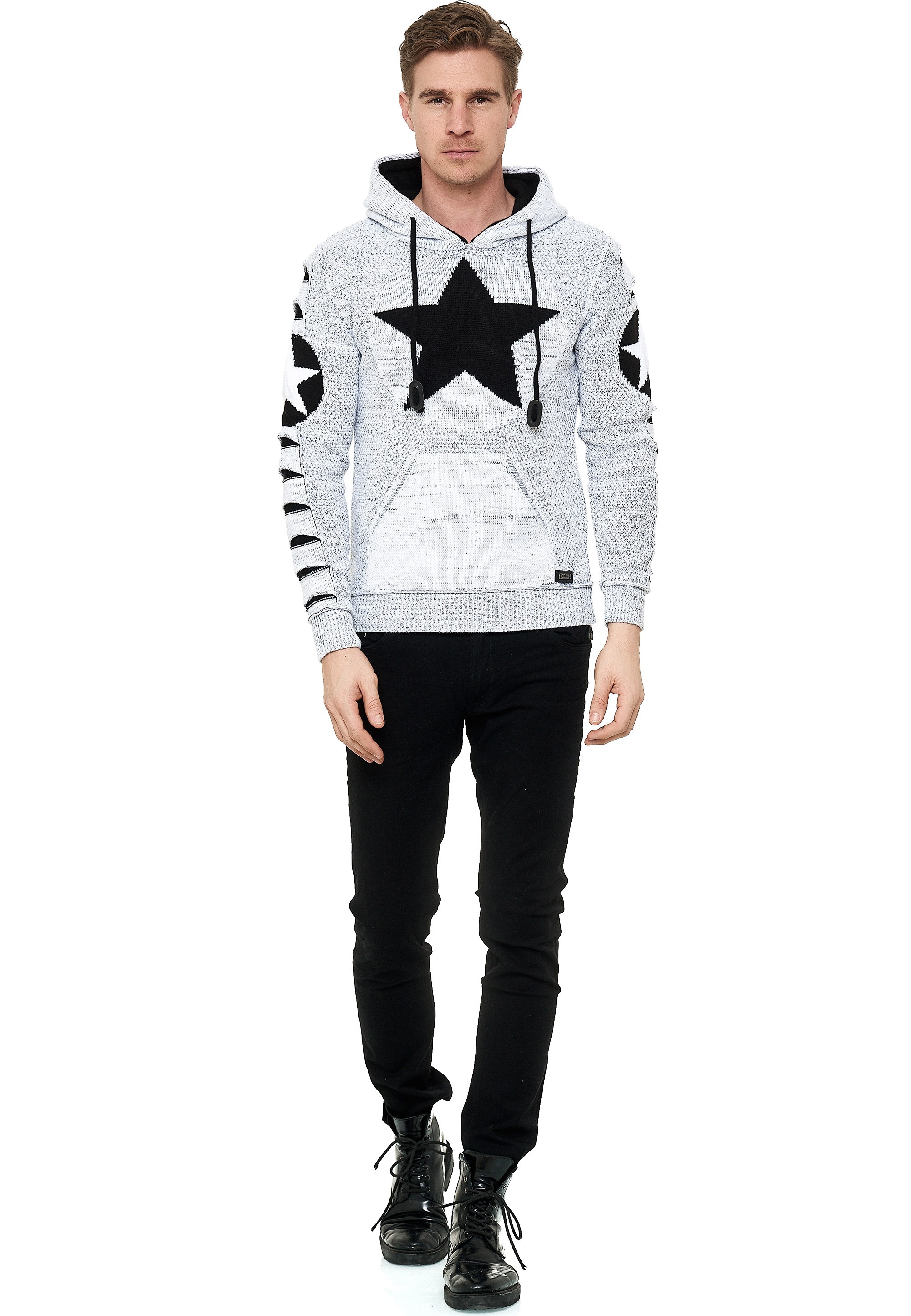 Rusty Neal Kapuzensweatshirt, mit großem Stern-Design