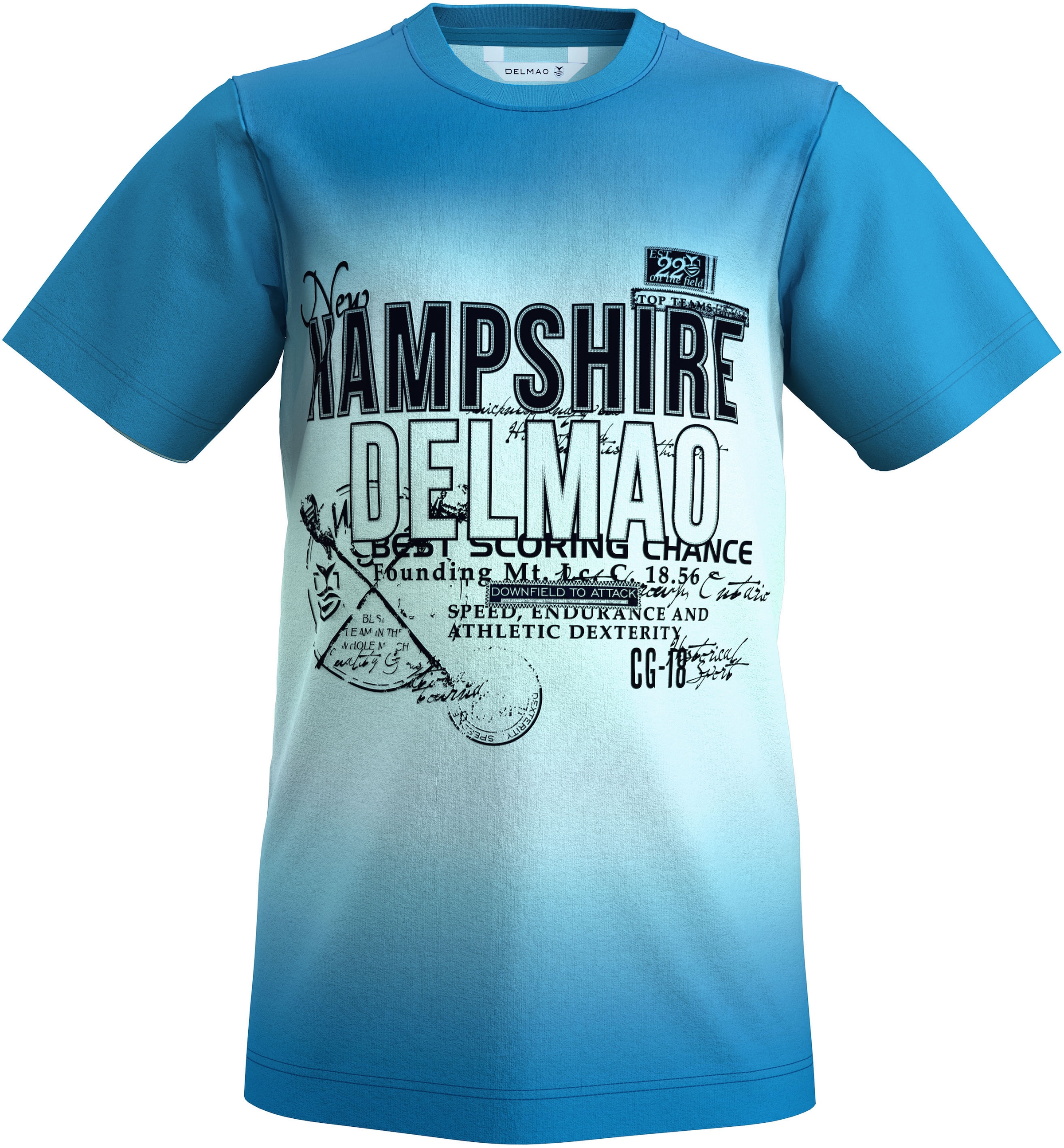 DELMAO T-Shirt »Farbverlaufshirt«, Batik-Optik, jedes Shirt fällt einzigartig aus