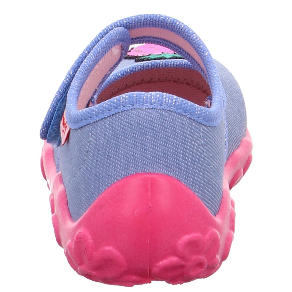 Marken Superfit Superfit Hausschuh »BONNY WMS Weiten Schuh Mess System«, mit Klettverschluss hellblau-pink