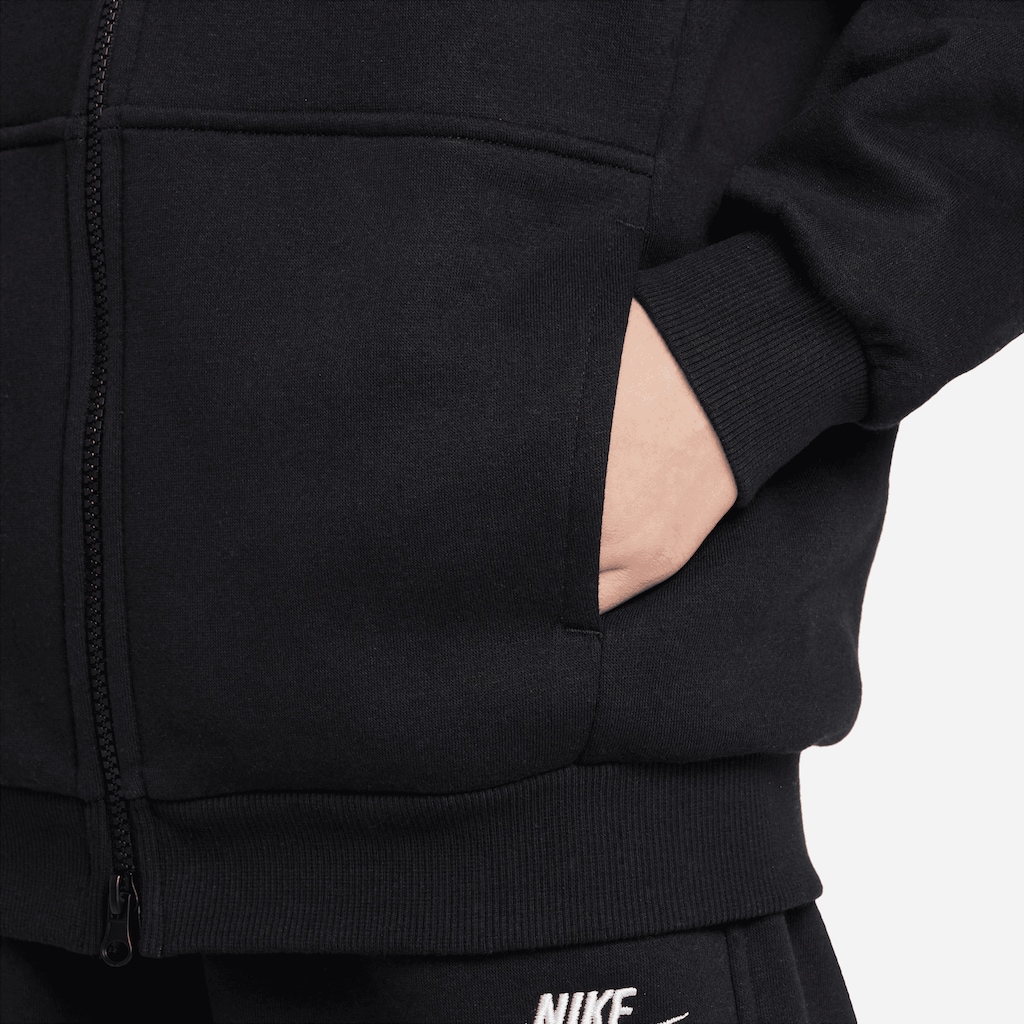 Nike Sportswear Kapuzensweatjacke »CLUB FLEECE BIG KIDS' (GIRLS') OVERSIZED FULL-ZIP HOODIE«