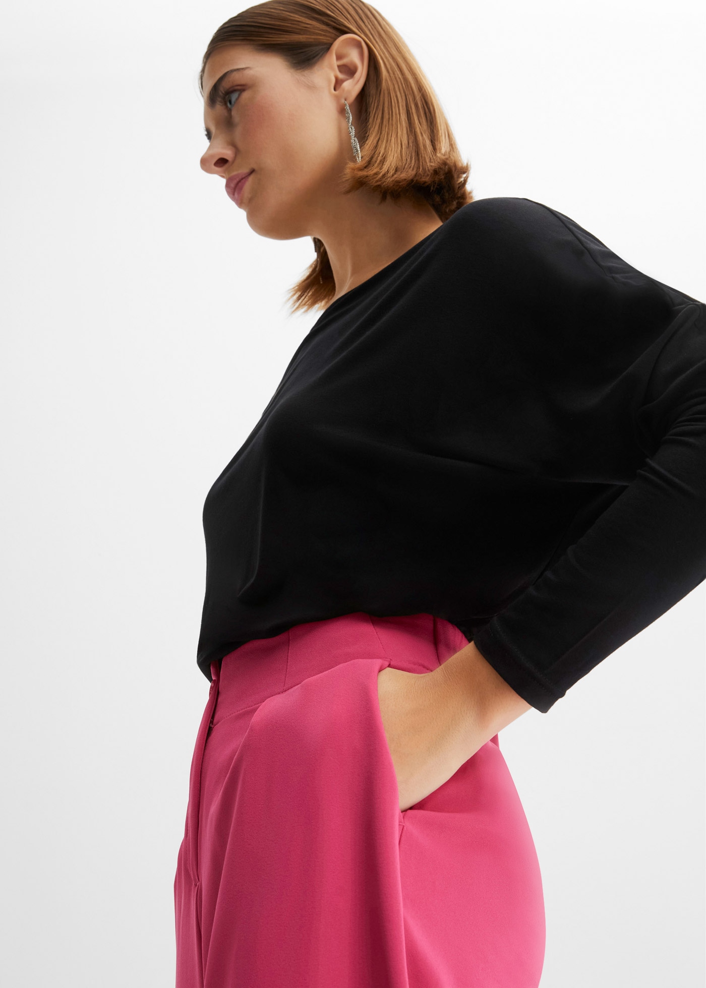 bonprix Langarmshirt »Langarmshirt aus softem Viskose-Mix« lässig geschnittene Passform, Rundhalsausschnitt, aus Viskose-Mix