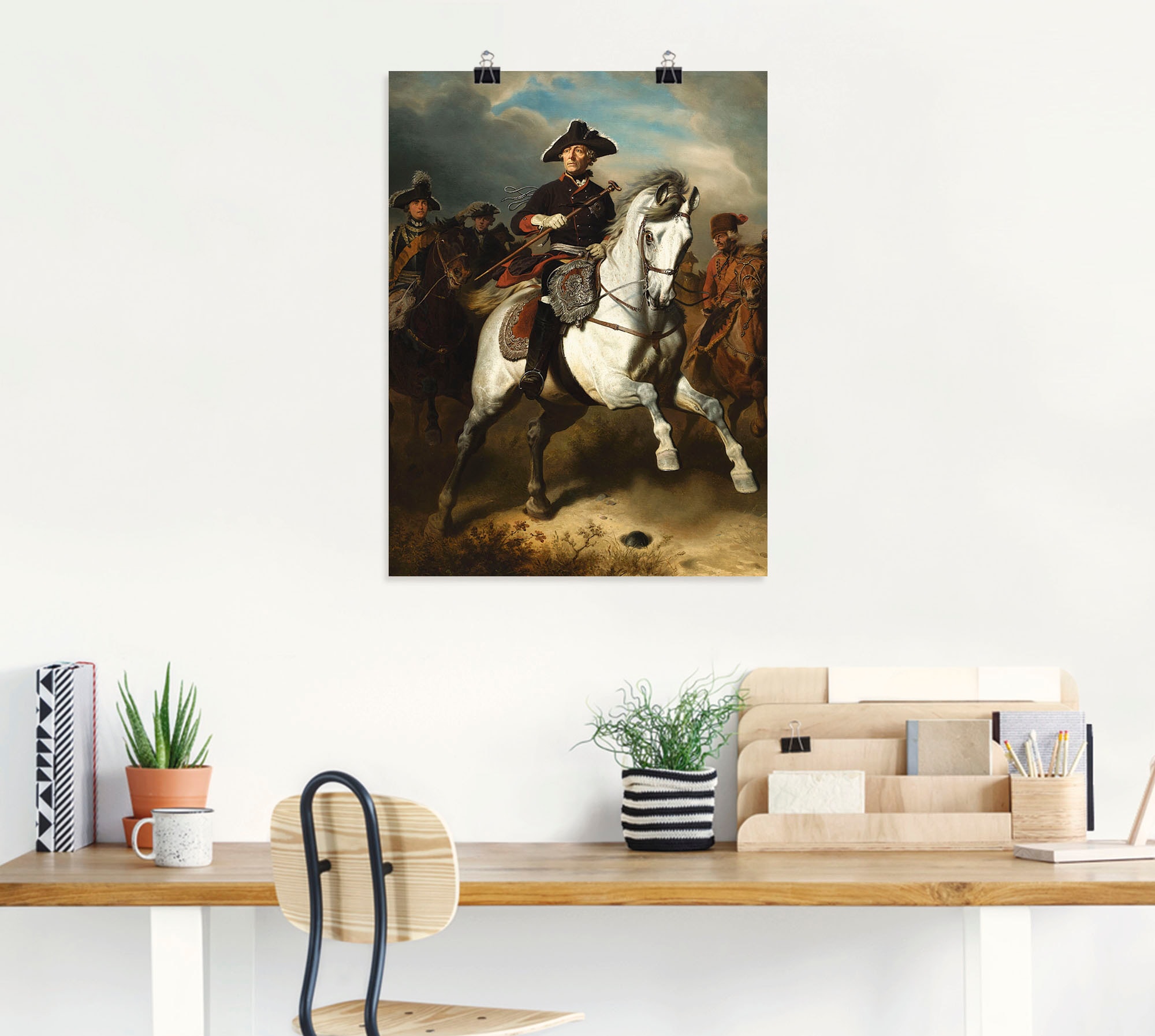 Artland Wandbild »Friedrich der Große zu Pferde. 1861«, Menschen, (1 St.),  als Leinwandbild, Wandaufkleber oder Poster in versch. Größen bestellen |  BAUR