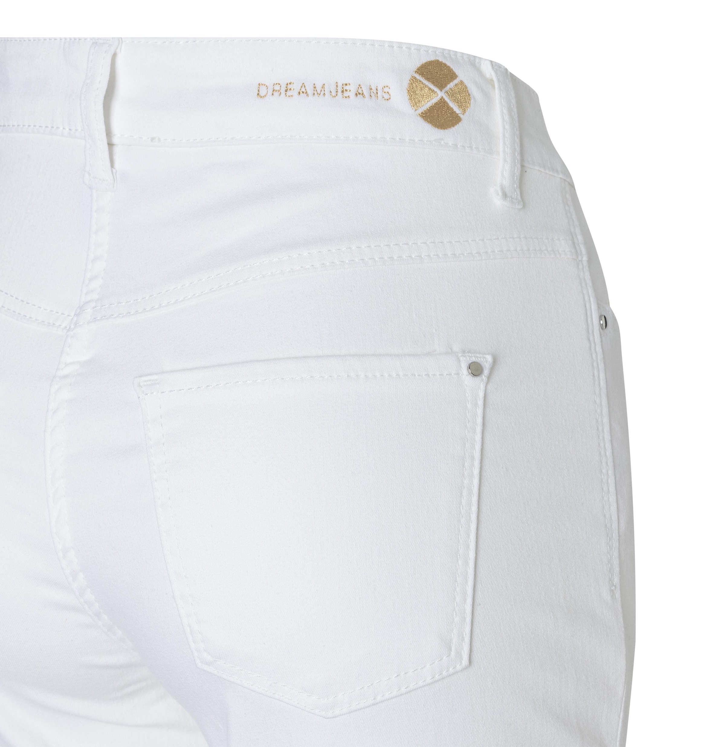 MAC Dream Damen Stretch-Jeans - Weißer Denim (Größe 32, L30) 3
