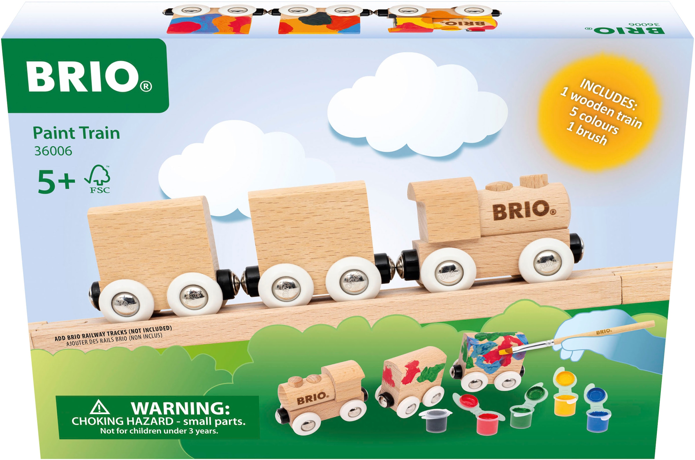 Spielzeug-Zug »Holzzug zum Anmalen«, Made in Europe, FSC® - schützt Wald - weltweit