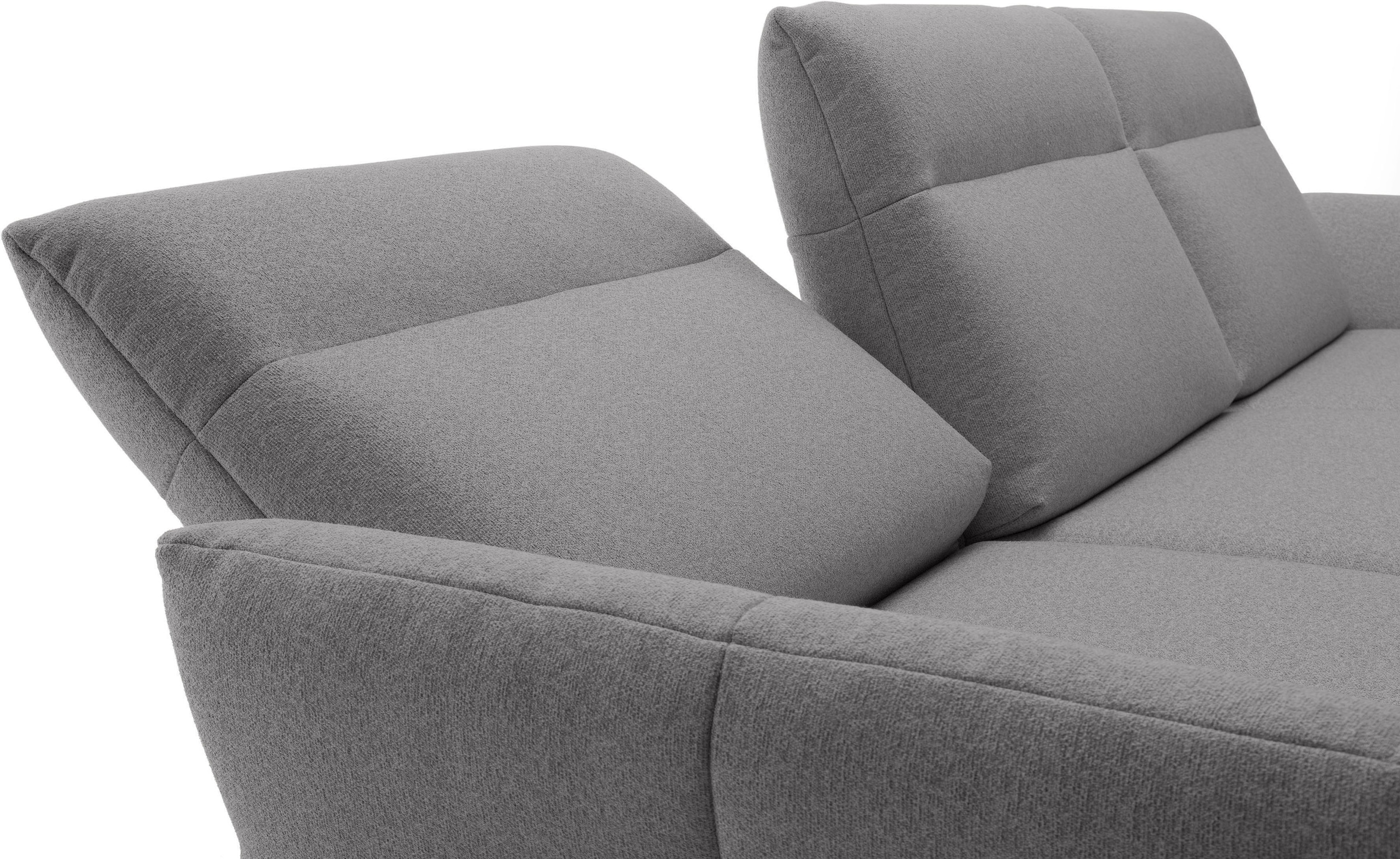 Creation BY ROLF BENZ Ecksofa »CR.460«, Sockel in Eiche, Alugussfüße in umbragrau, Breite 298 cm