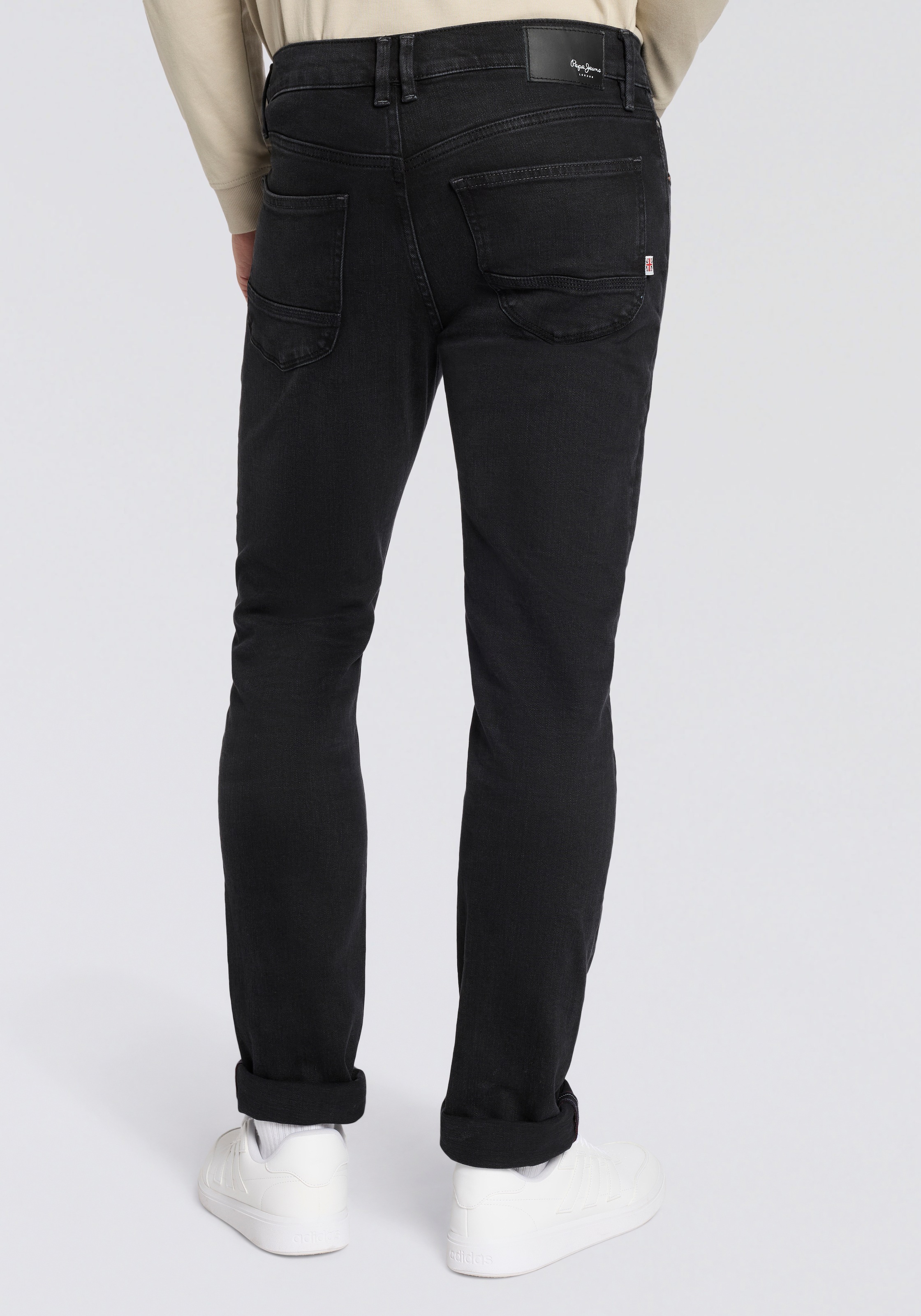 Pepe Jeans Slim-fit-Jeans "SLIM JEANS HATCH FS WASHED BLK" im 5-Pocket-Stil günstig online kaufen