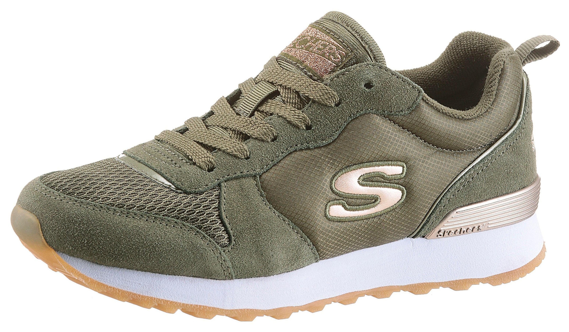 Skechers Sneaker "OG 85 - GOLDN GURL", Freizeitschuh, Halbschuh, Schnürschuh mit Air-Cooled Memory Foam