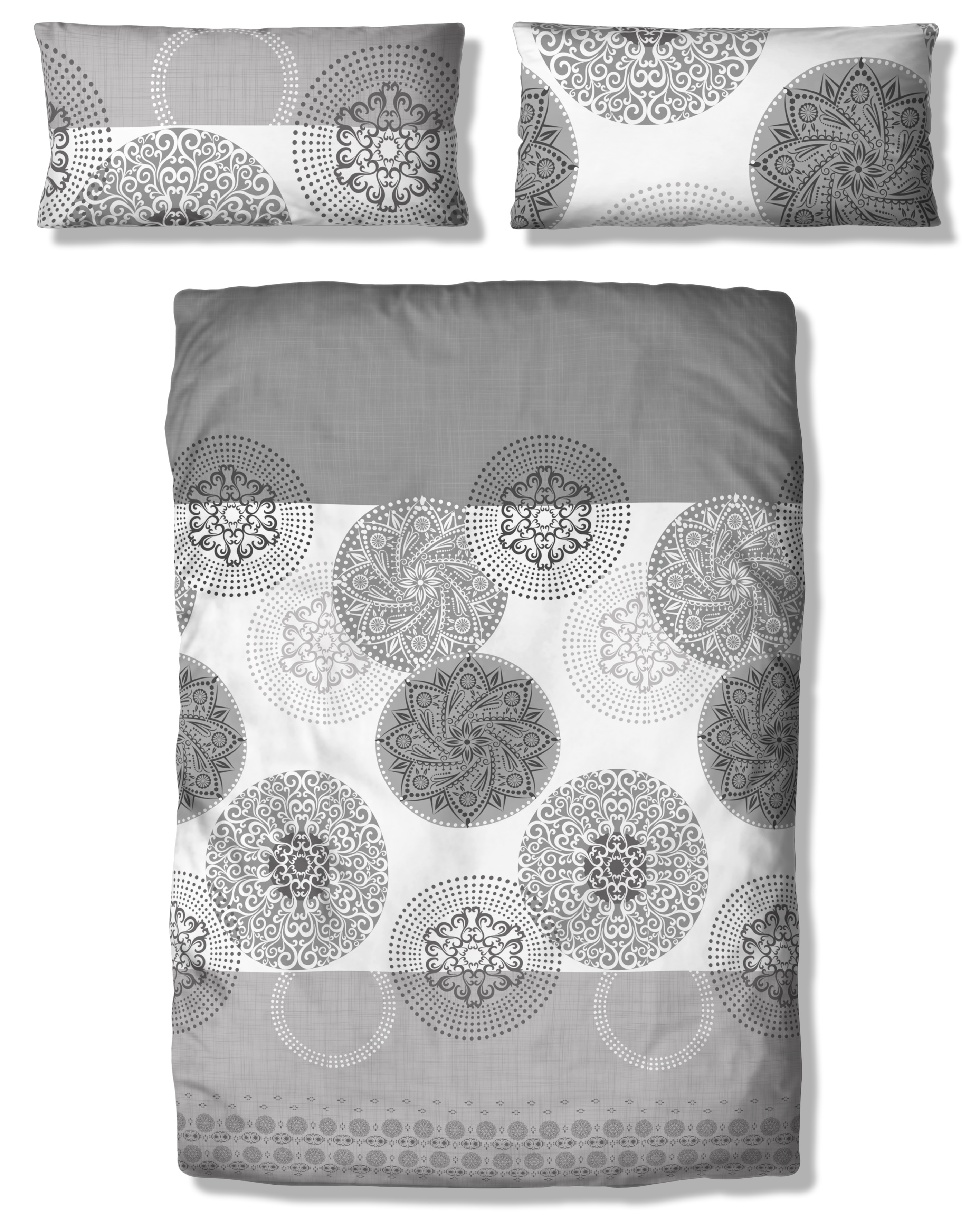 my home Bettwäsche "Tesso in Gr. 135x200, 155x220 oder 200x200 cm" 2 Bettwäsche mit Ornamenten und in verschiedenen Qualitäten