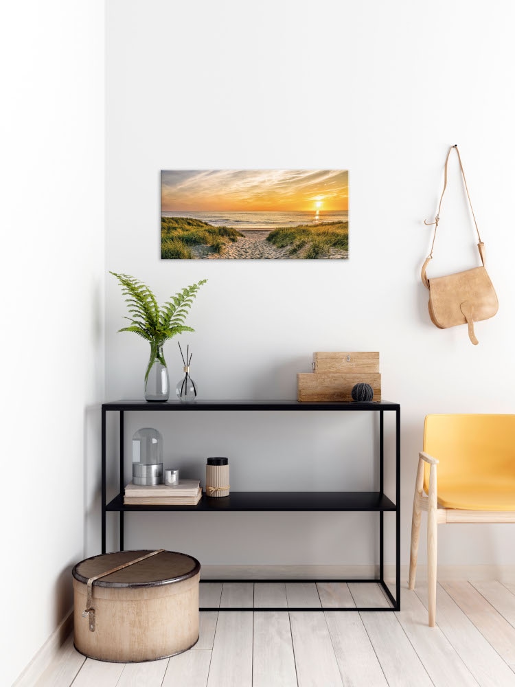 Bönninghoff Leinwandbild, Sonnenuntergang-Strand, (1 St.), BxH: 70x33 cm günstig online kaufen
