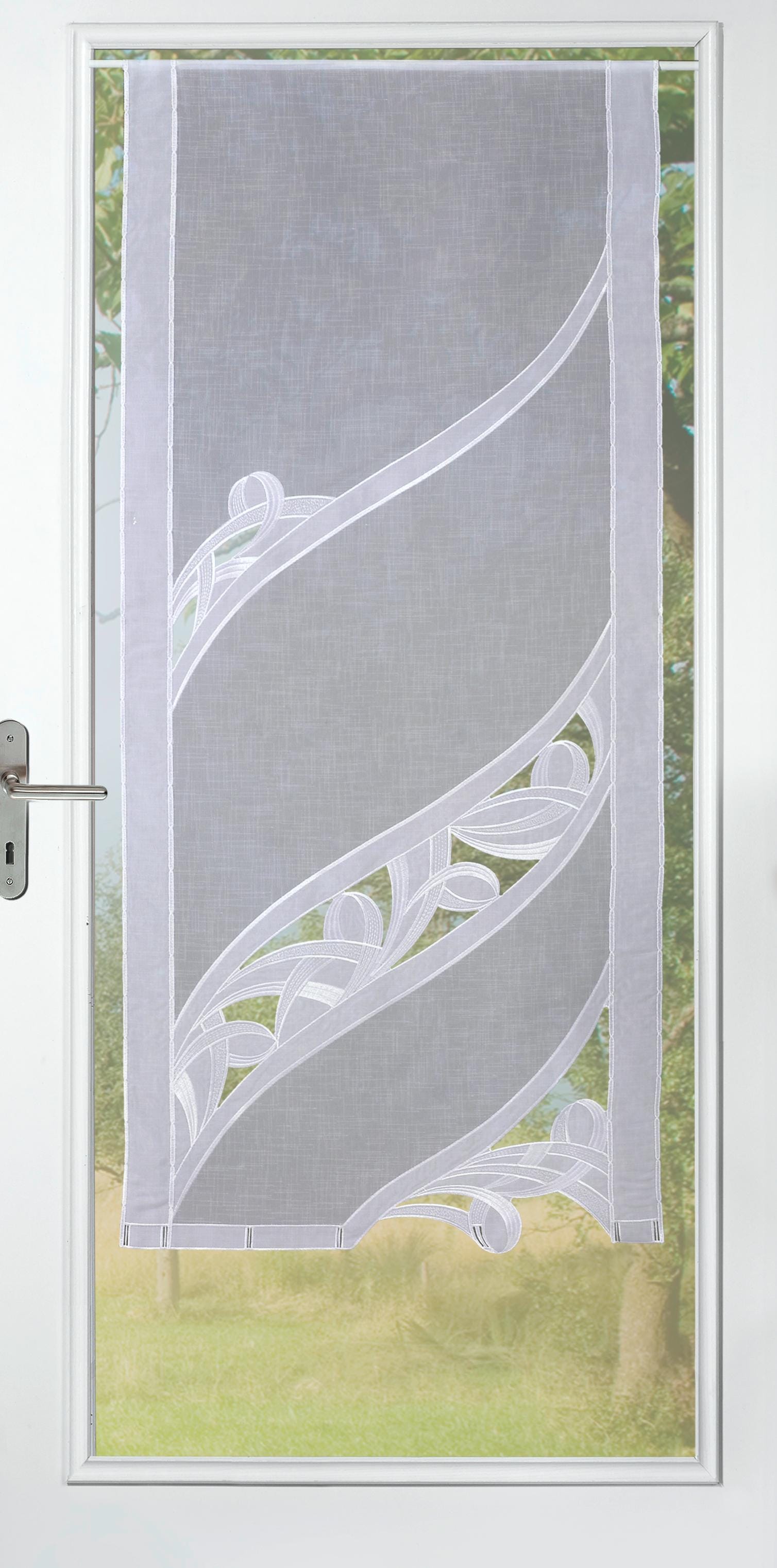 Stickereien Plauen Gardine "Christina" Multifunktionsband 1 Stk. tlg. HxB: günstig online kaufen