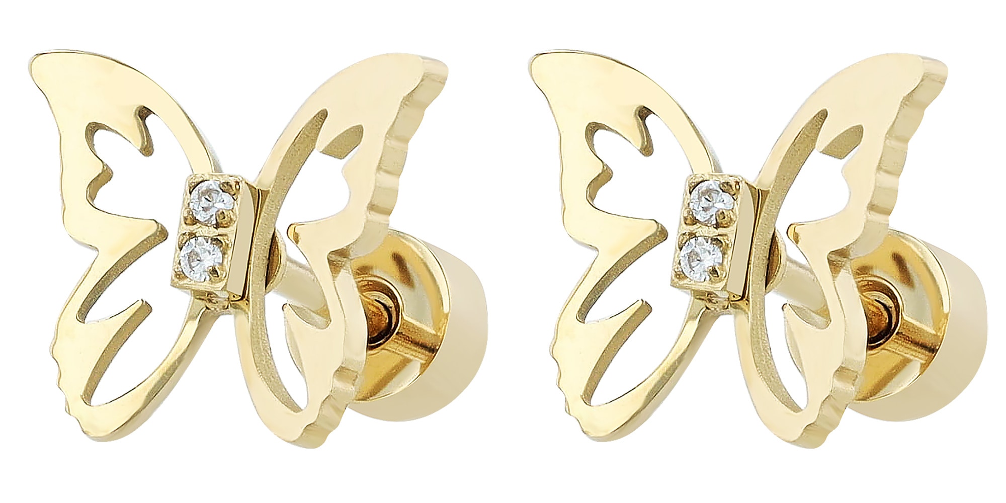 Adelia´s Paar Ohrhänger "Ohrringe – Ohrstecker aus Edelstahl mit Strass Steinchen" Geschenkidee: zeitlos und vielseitig