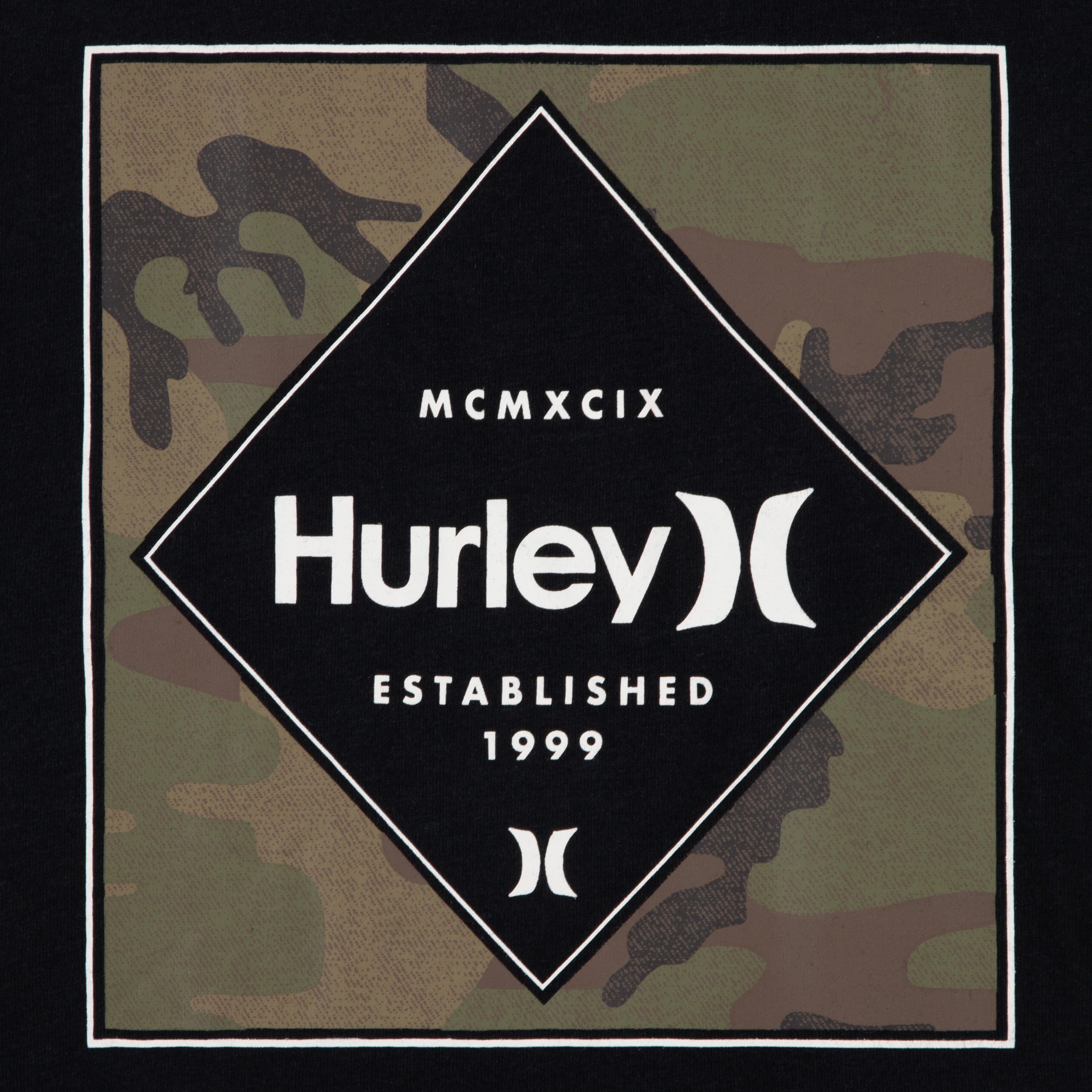 Hurley T-Shirt »HRLB CAMO PRINT FILL POOLSIDE« normale Schnittform, für Jugendliche, mit Rundhalsausschnitt