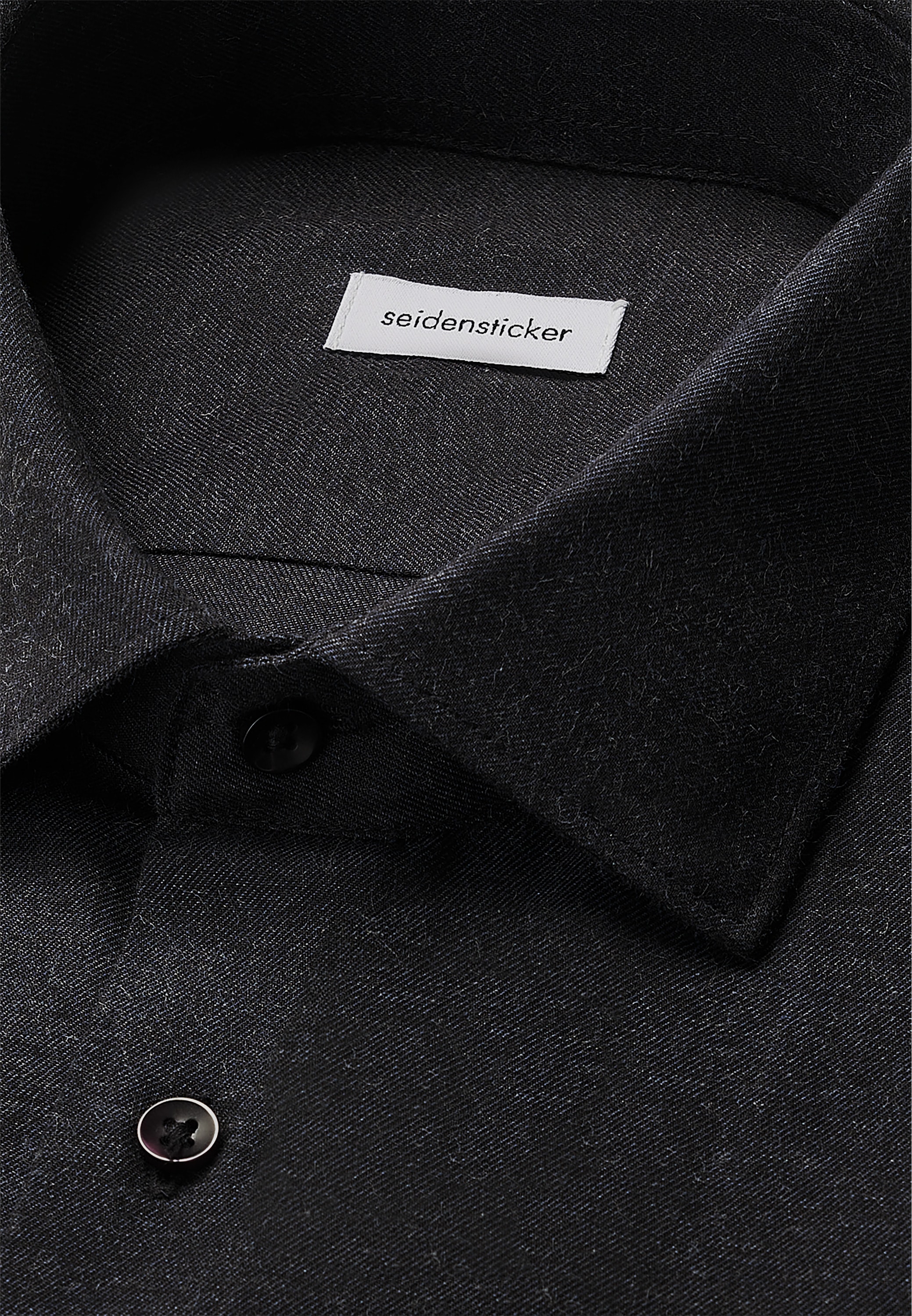 seidensticker Flanellhemd »Schwarze Rose«, Shaped 1/1 Kentkragen Flanell