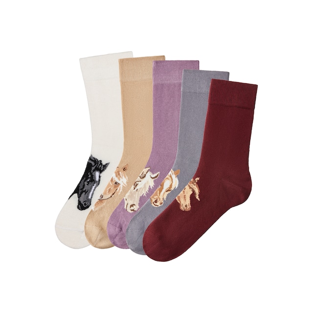 H.I.S Socken, (5 Paar), mit verschiedenen Pferdemotiven bestellen | BAUR