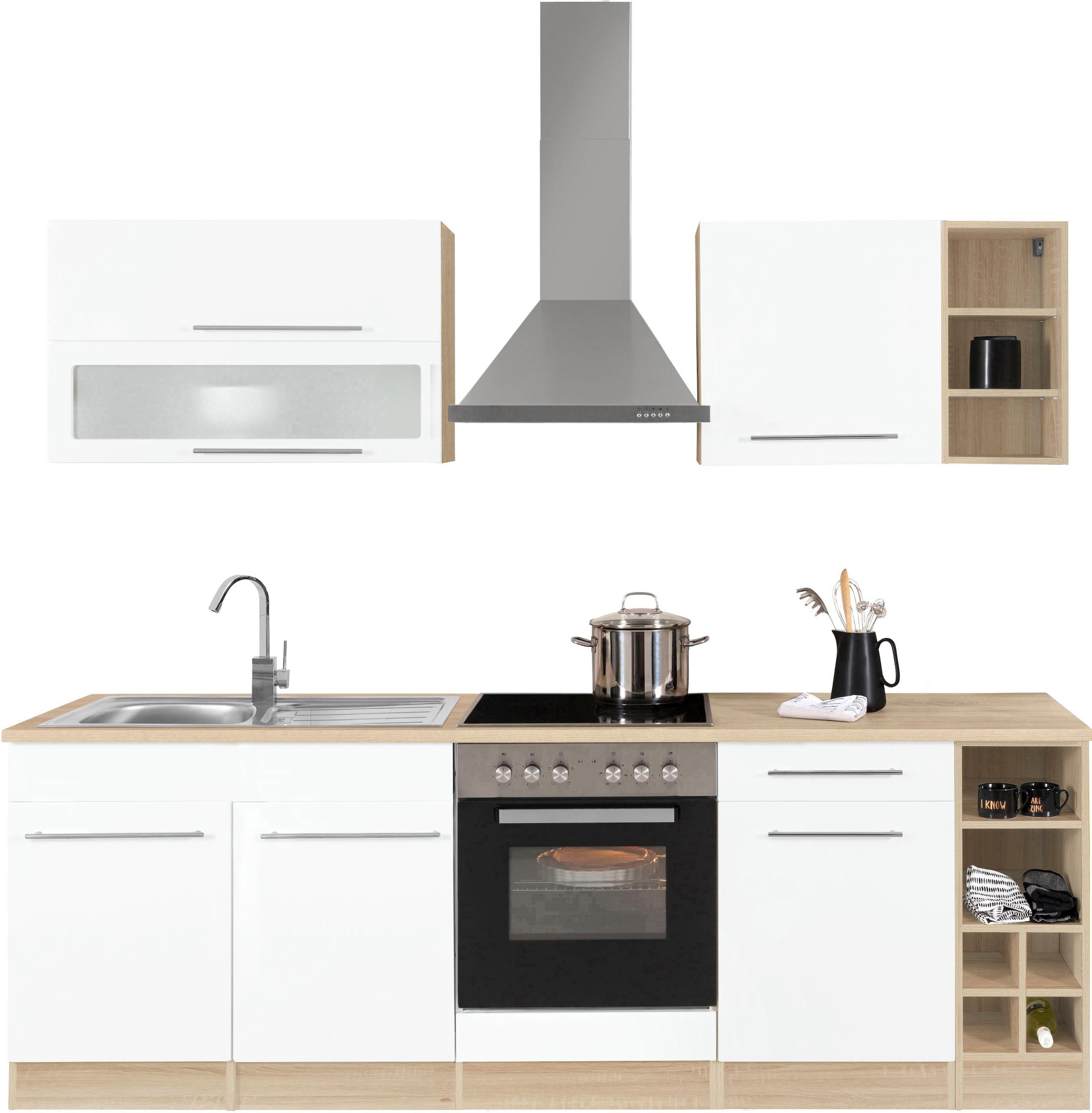 KOCHSTATION Küchenzeile »KS-Eton«, mit E-Geräten, Breite 240 cm