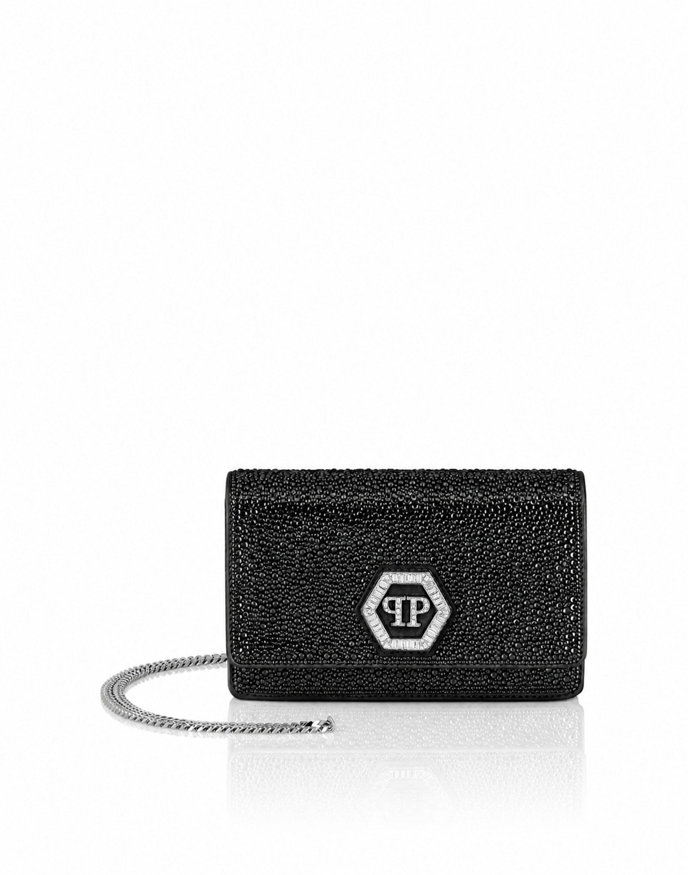 PHILIPP PLEIN Clutch »Hexagon Mit Schmucksteinen«