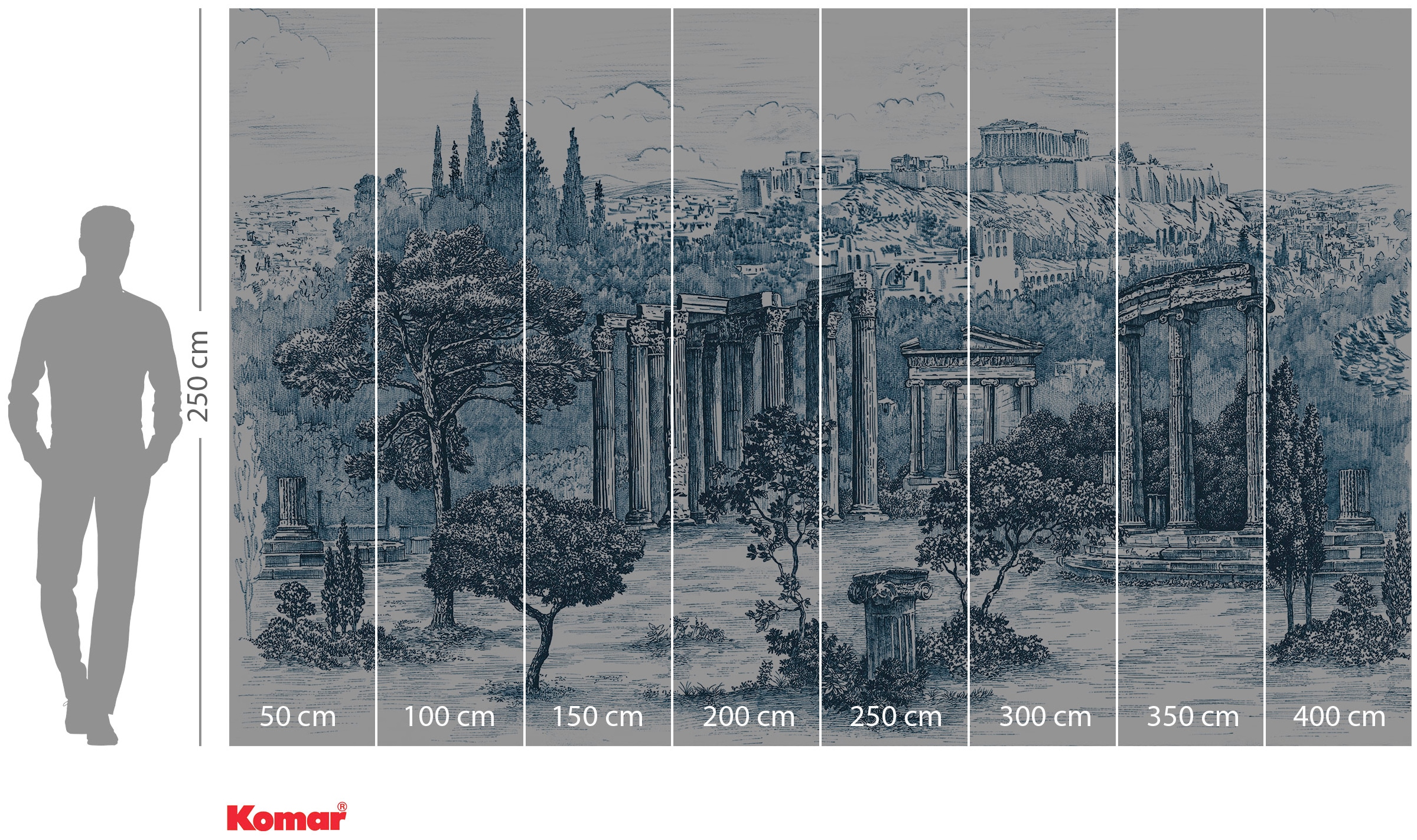 Komar Vliestapete »Digitaldruck Vlies -  Ruins - Größe 400 x 250 cm« bedruckt glatt Wohnzimmer, Schlafzimmer