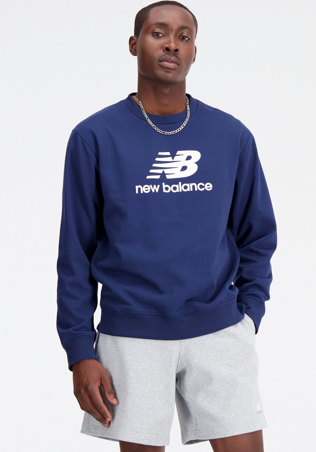 CREW« LOGO BAUR STACKED bestellen ESSENTIALS »NB New Balance ▷ Sweatshirt FLEECE |