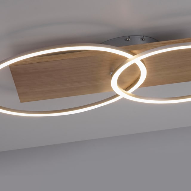 Home affaire LED Deckenleuchte »Pommerby«, 2 flammig-flammig, mit  Farbtemperatursteuerung, inkl. Infrarotfernbedienung, dimmbar | BAUR
